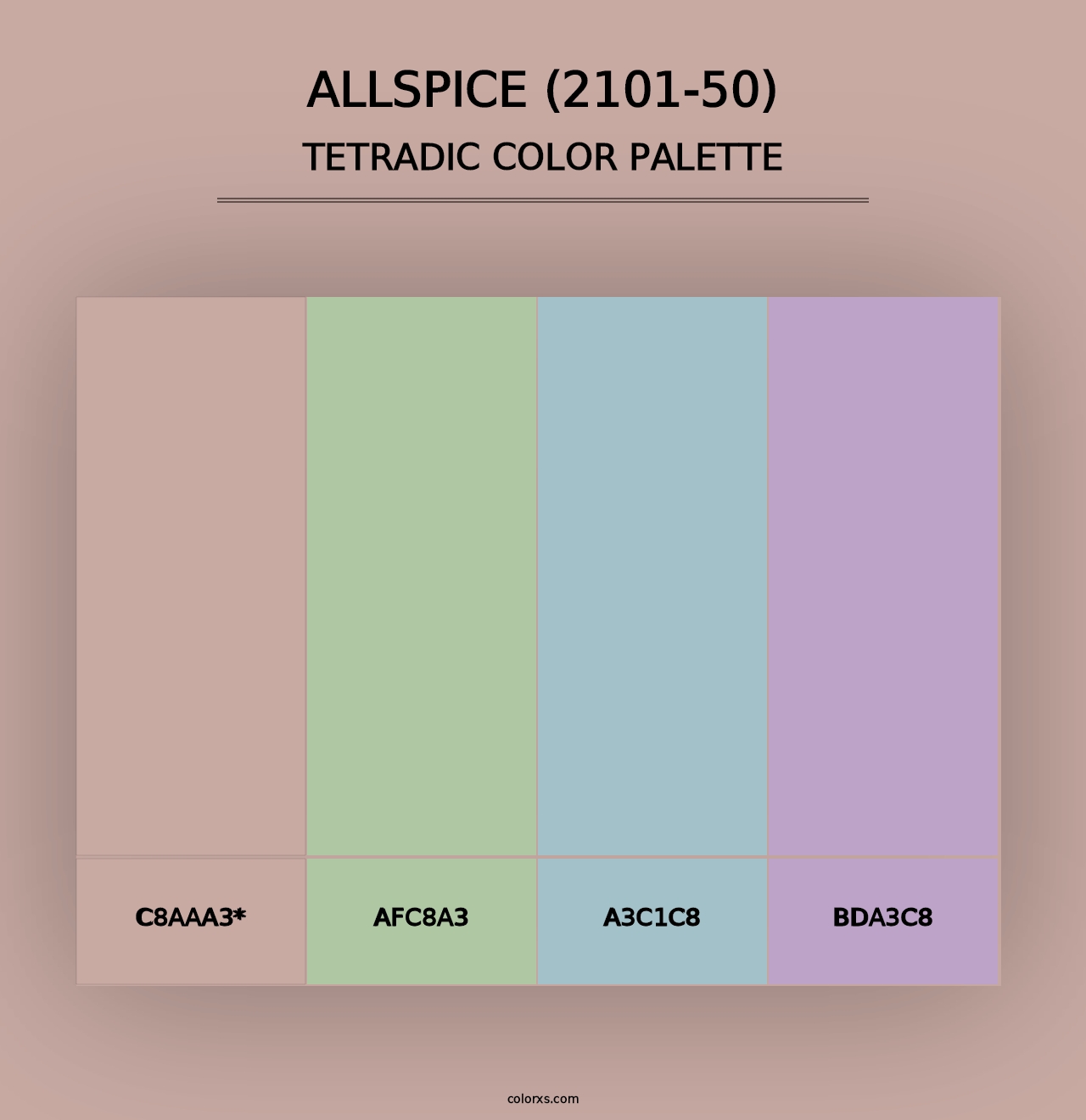 Allspice (2101-50) - Tetradic Color Palette