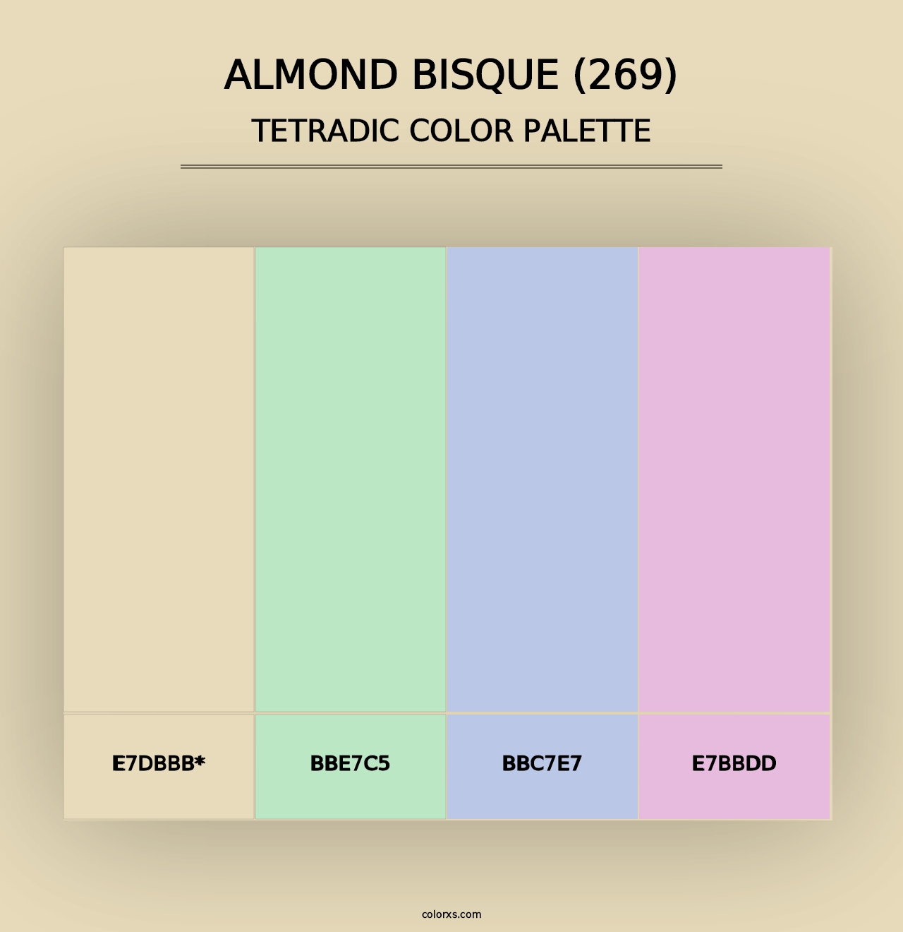 Almond Bisque (269) - Tetradic Color Palette