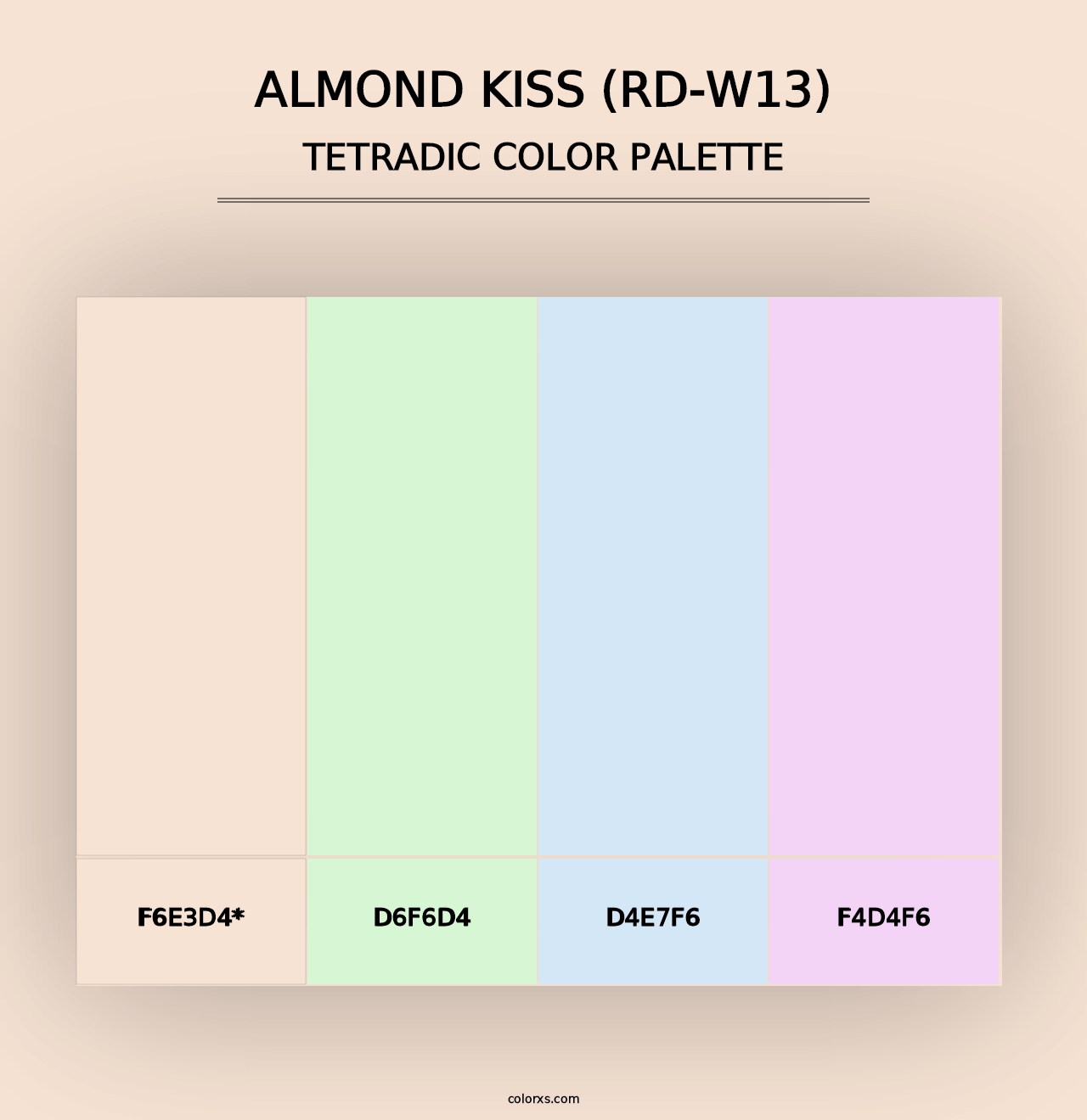 Almond Kiss (RD-W13) - Tetradic Color Palette