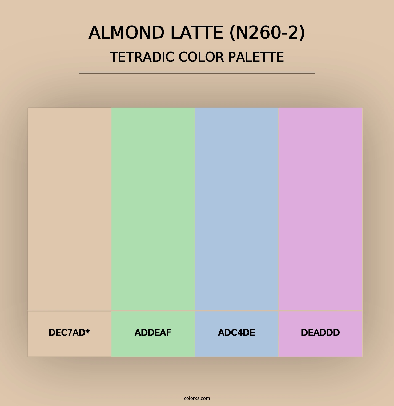 Almond Latte (N260-2) - Tetradic Color Palette