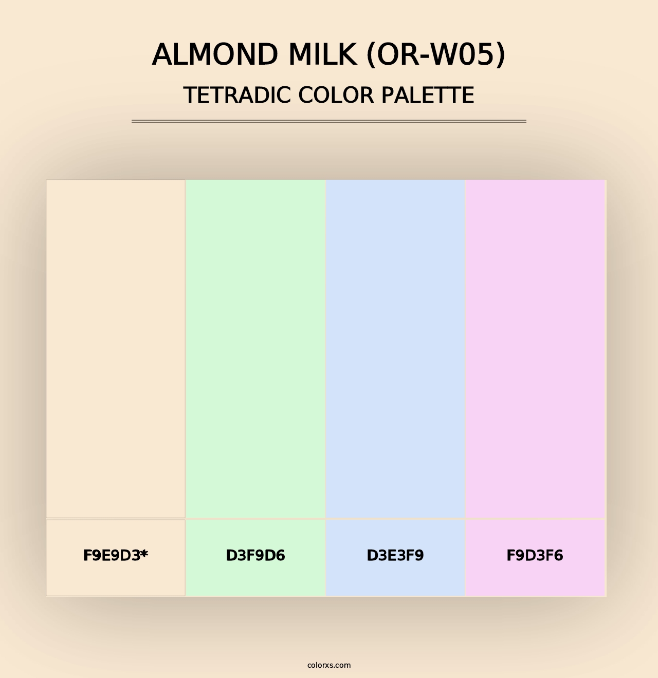 Almond Milk (OR-W05) - Tetradic Color Palette