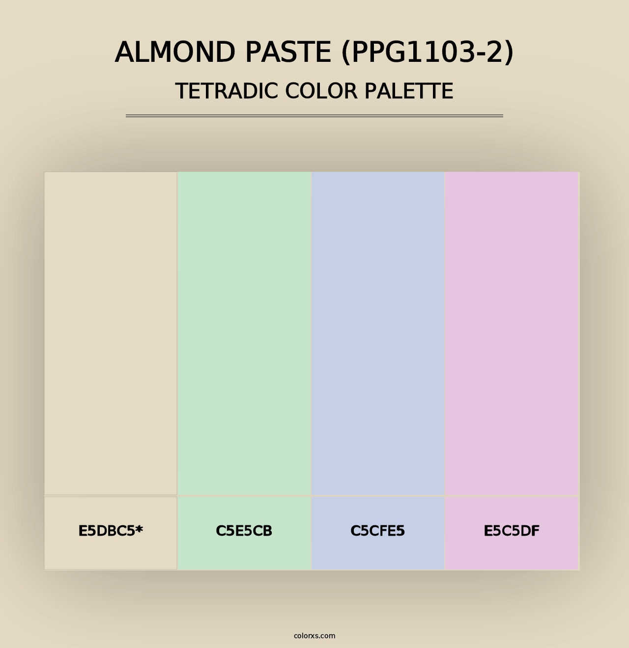 Almond Paste (PPG1103-2) - Tetradic Color Palette