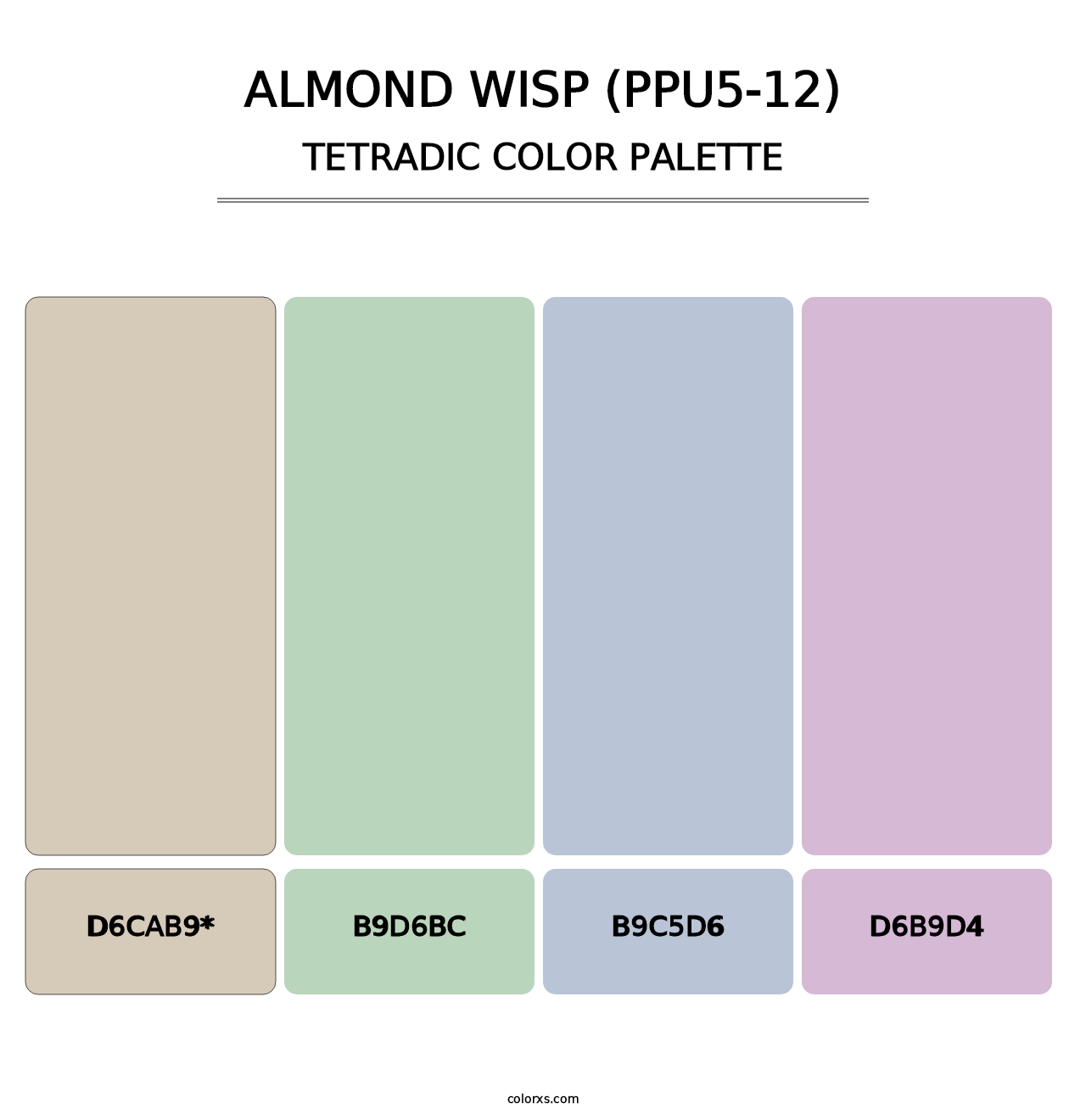 Almond Wisp (PPU5-12) - Tetradic Color Palette