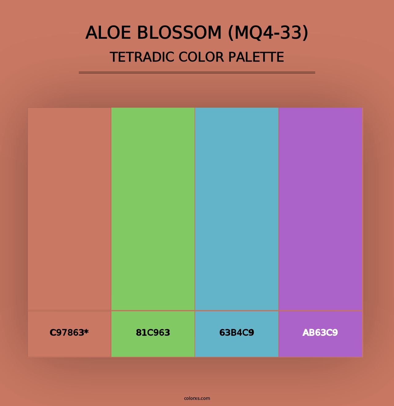 Aloe Blossom (MQ4-33) - Tetradic Color Palette