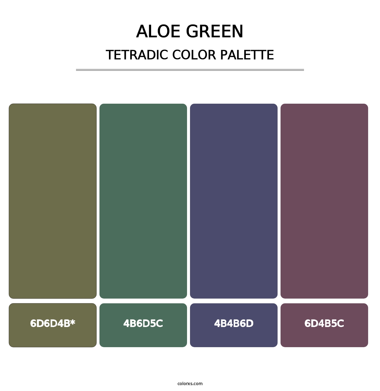 Aloe Green - Tetradic Color Palette