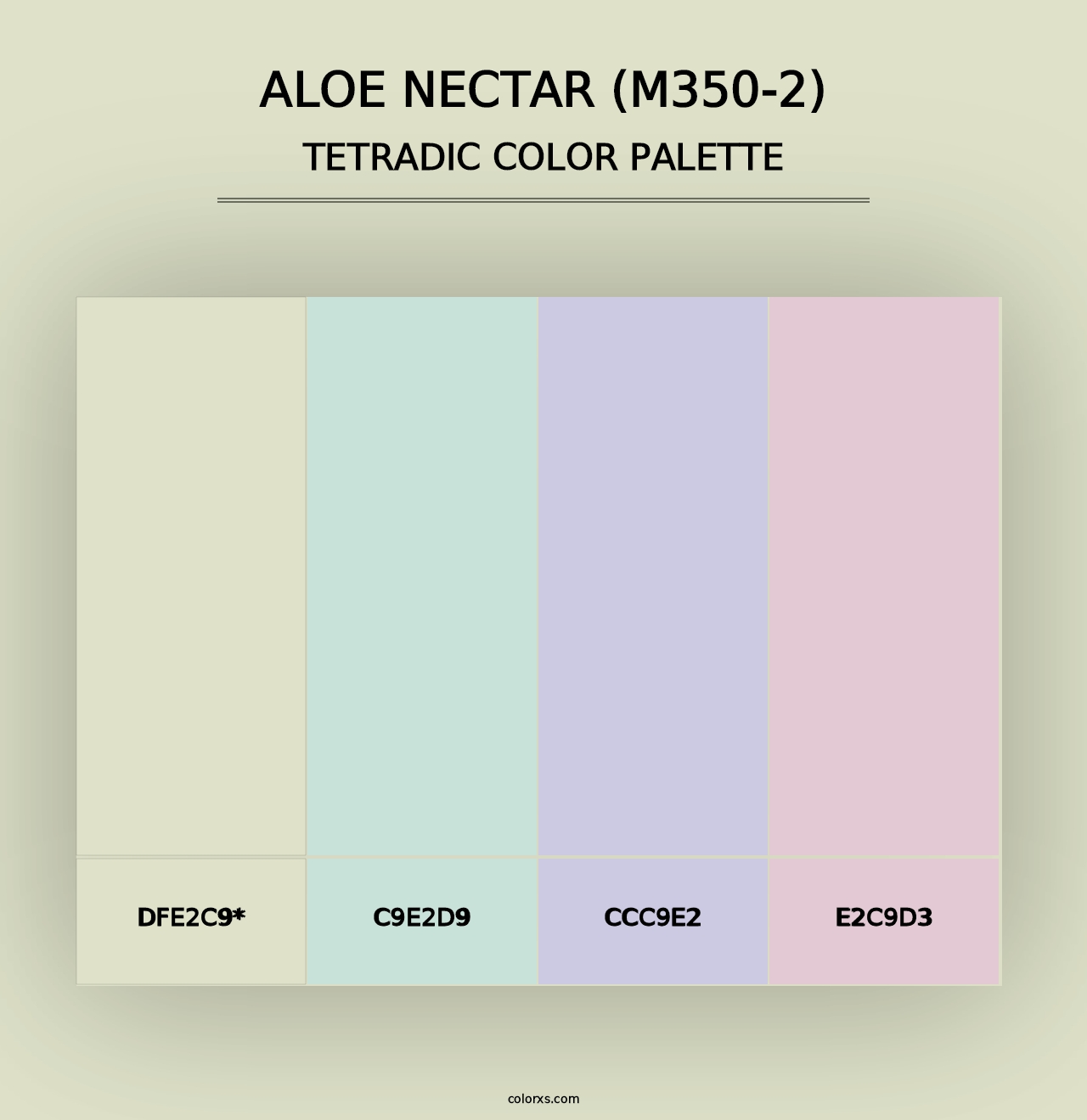 Aloe Nectar (M350-2) - Tetradic Color Palette