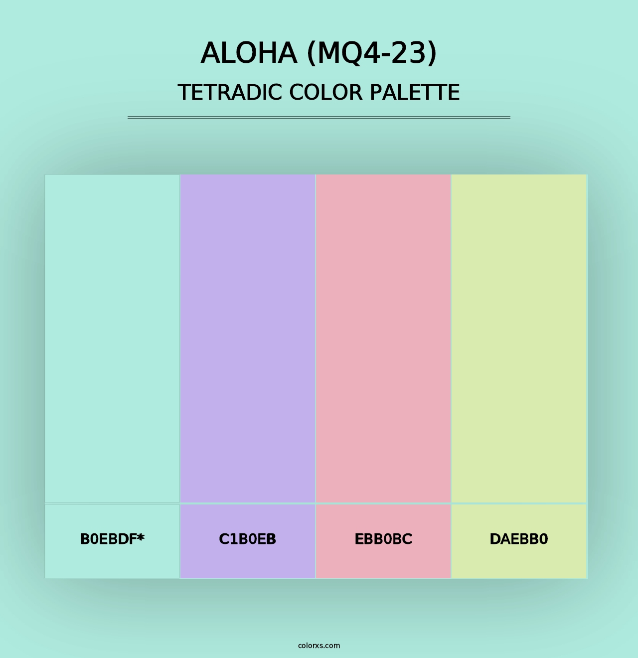 Aloha (MQ4-23) - Tetradic Color Palette