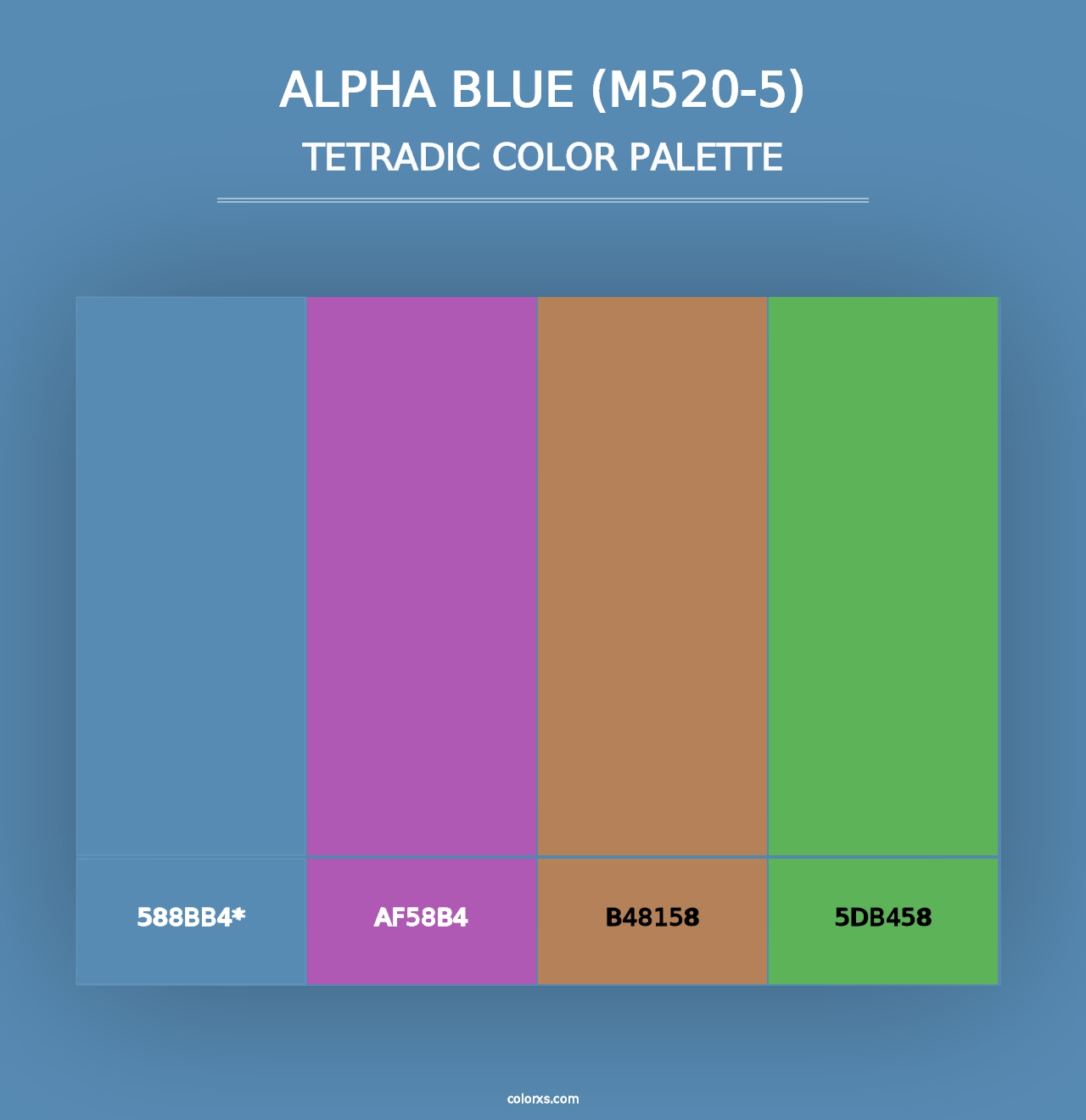 Alpha Blue (M520-5) - Tetradic Color Palette