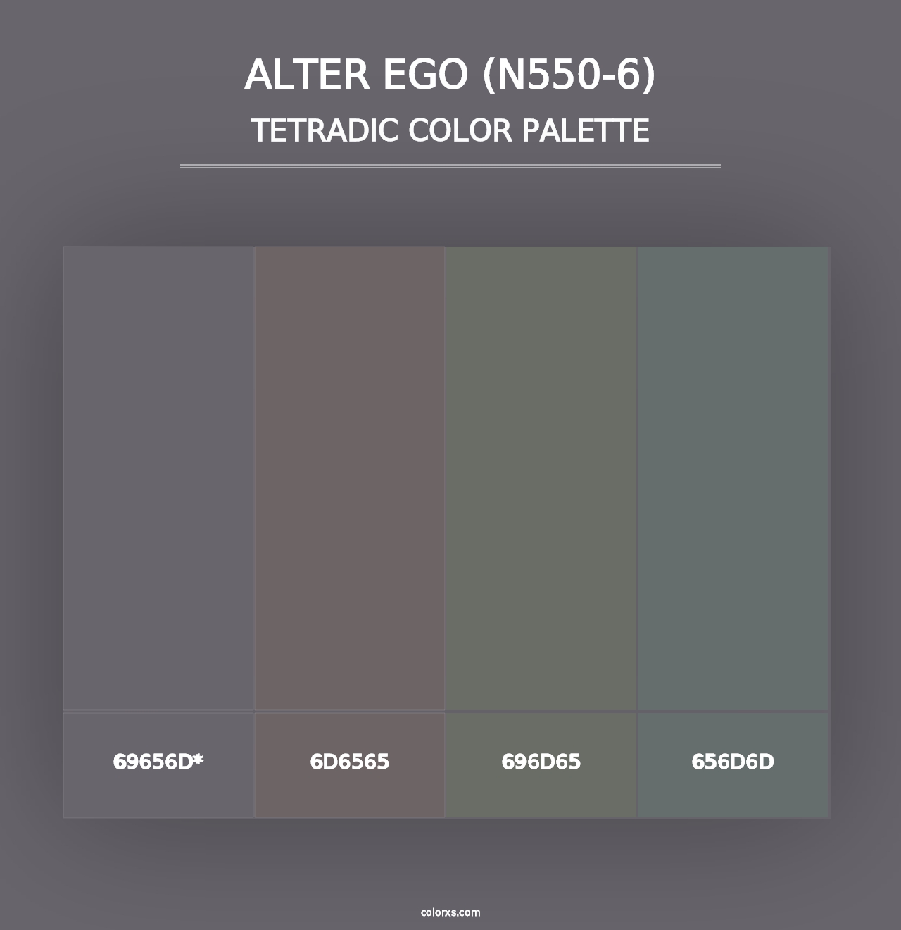 Alter Ego (N550-6) - Tetradic Color Palette