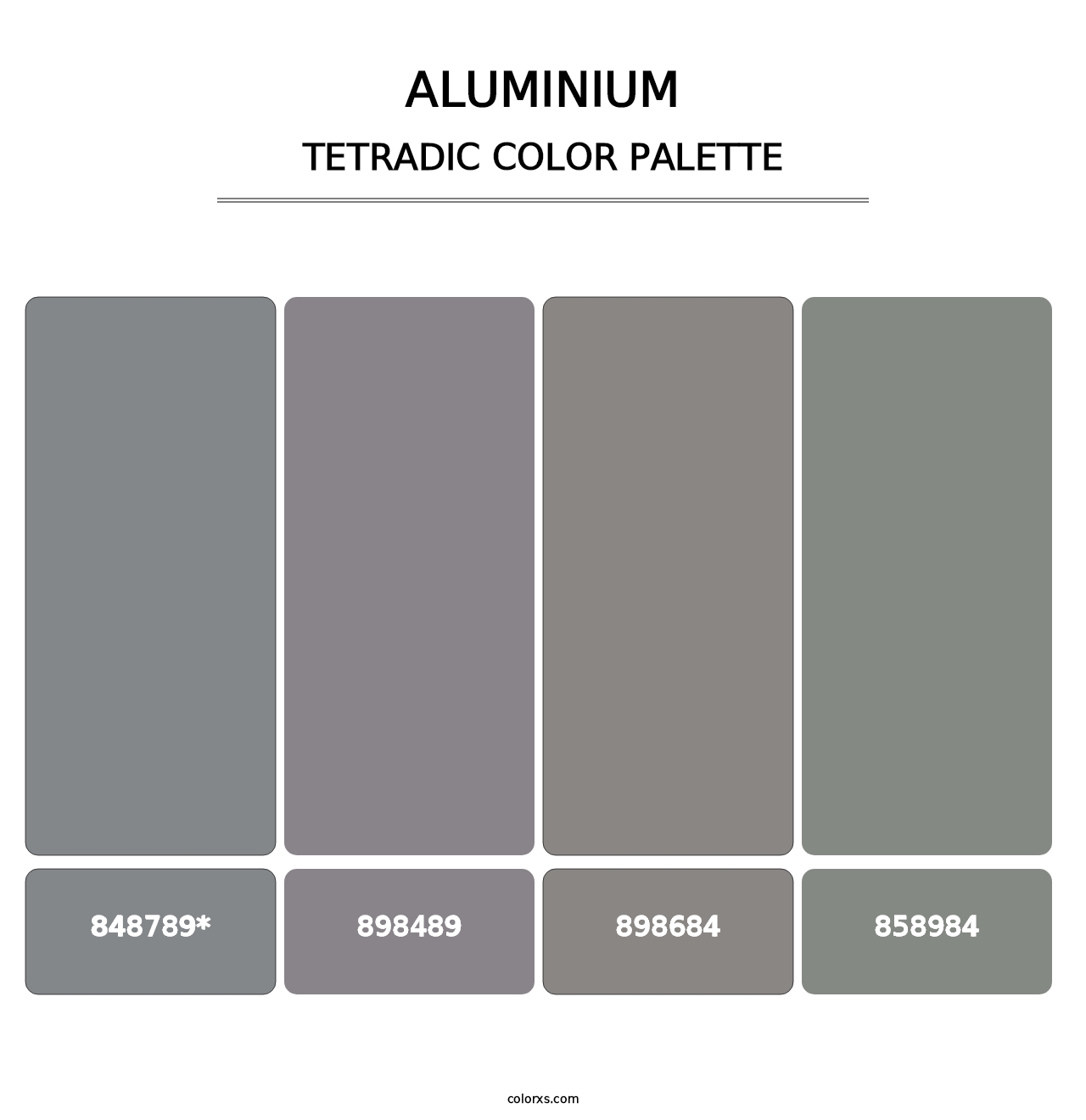Aluminium - Tetradic Color Palette