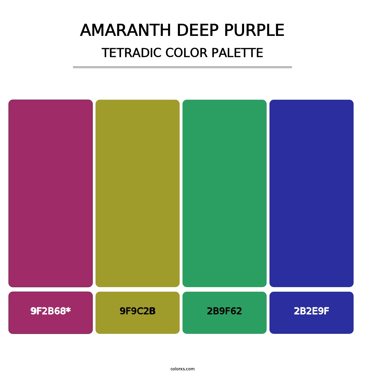Amaranth Deep Purple - Tetradic Color Palette