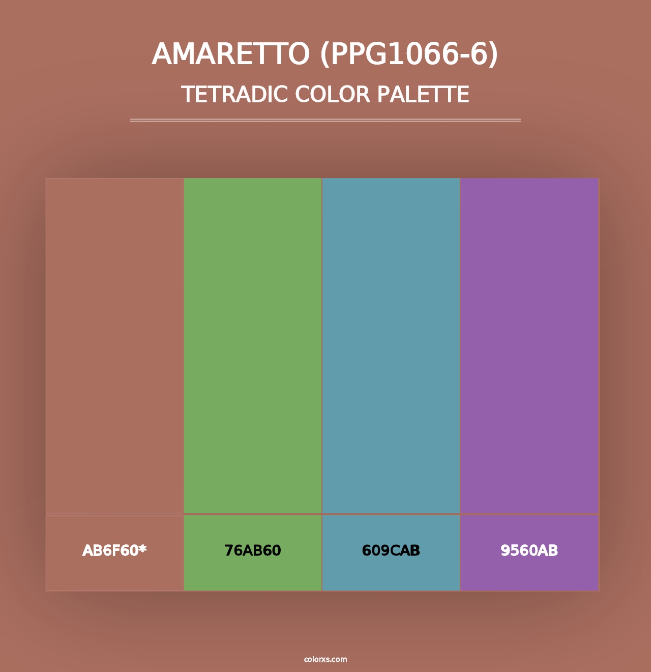 Amaretto (PPG1066-6) - Tetradic Color Palette