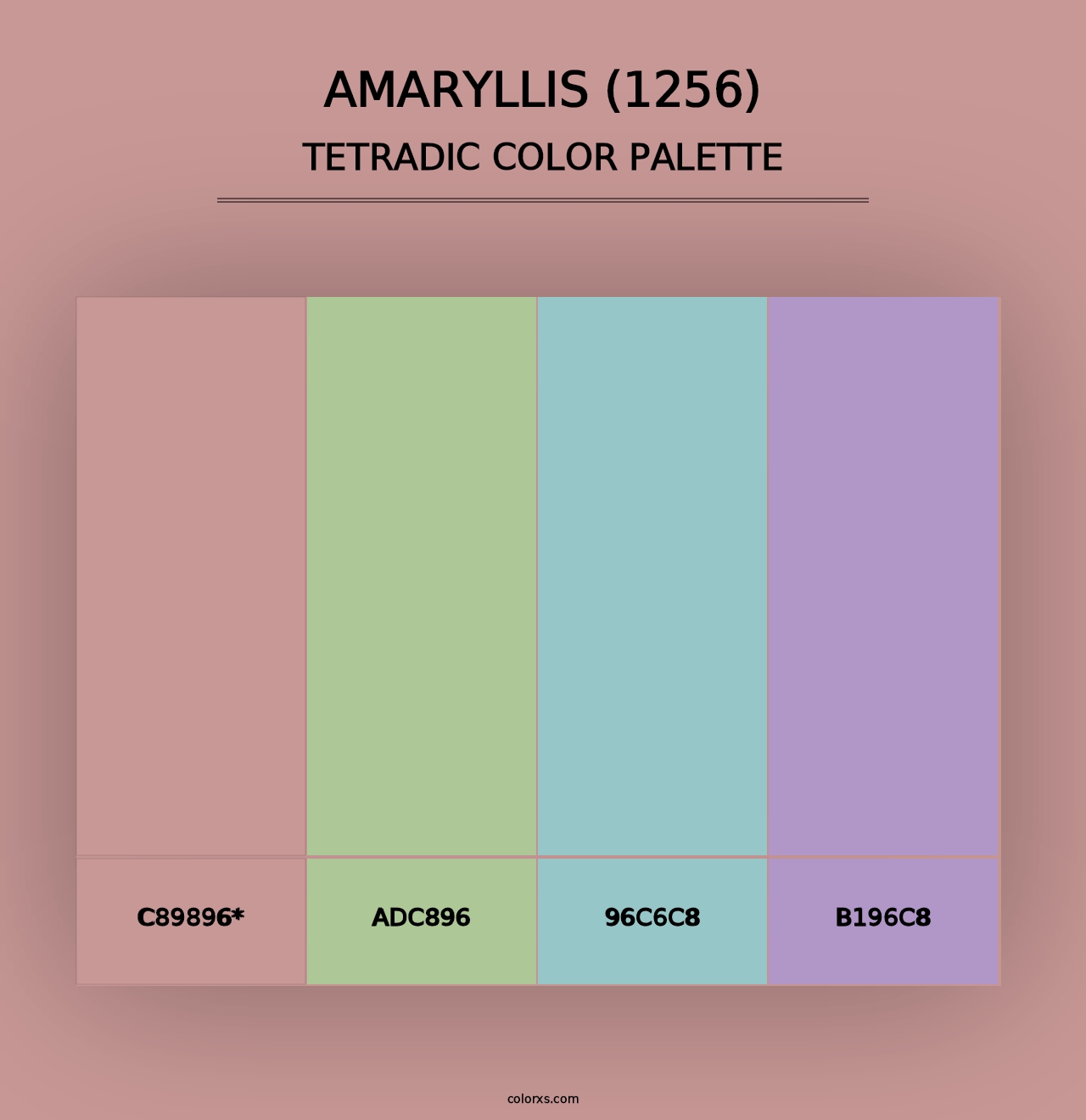 Amaryllis (1256) - Tetradic Color Palette