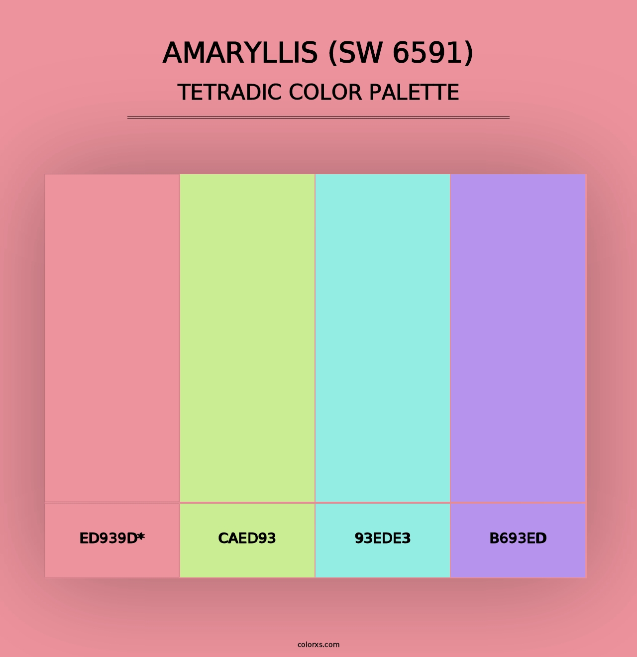 Amaryllis (SW 6591) - Tetradic Color Palette