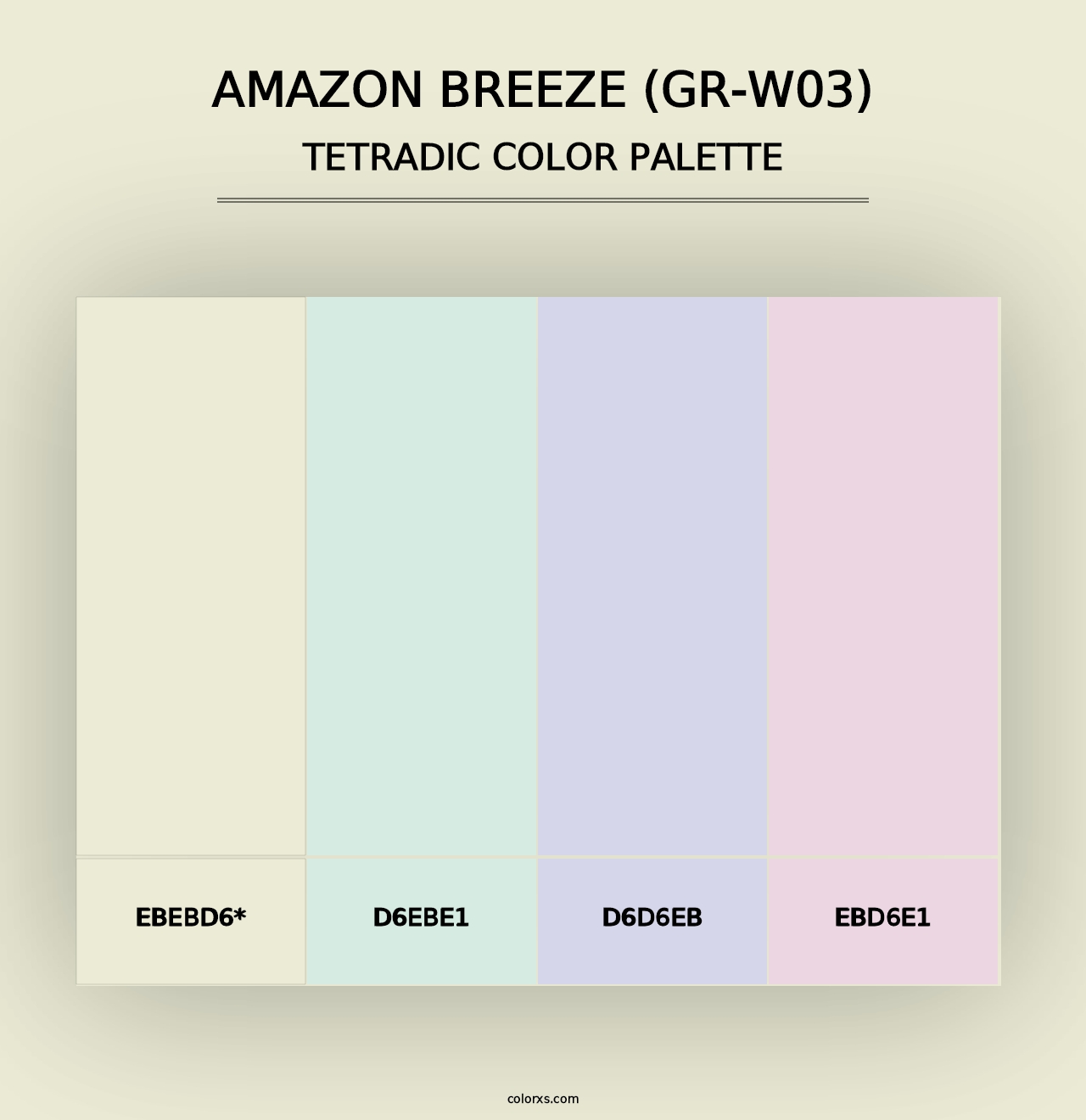 Amazon Breeze (GR-W03) - Tetradic Color Palette