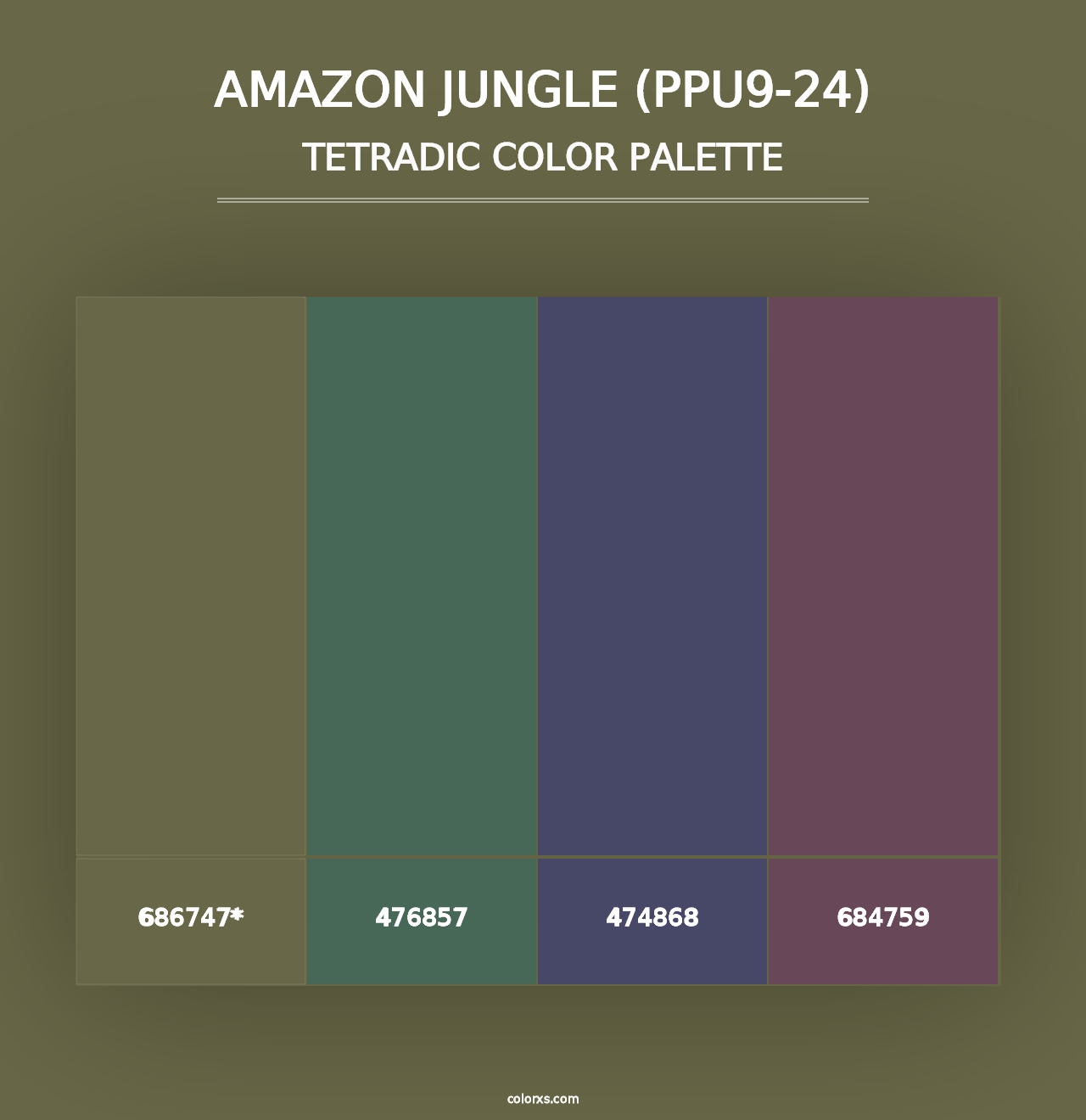 Amazon Jungle (PPU9-24) - Tetradic Color Palette