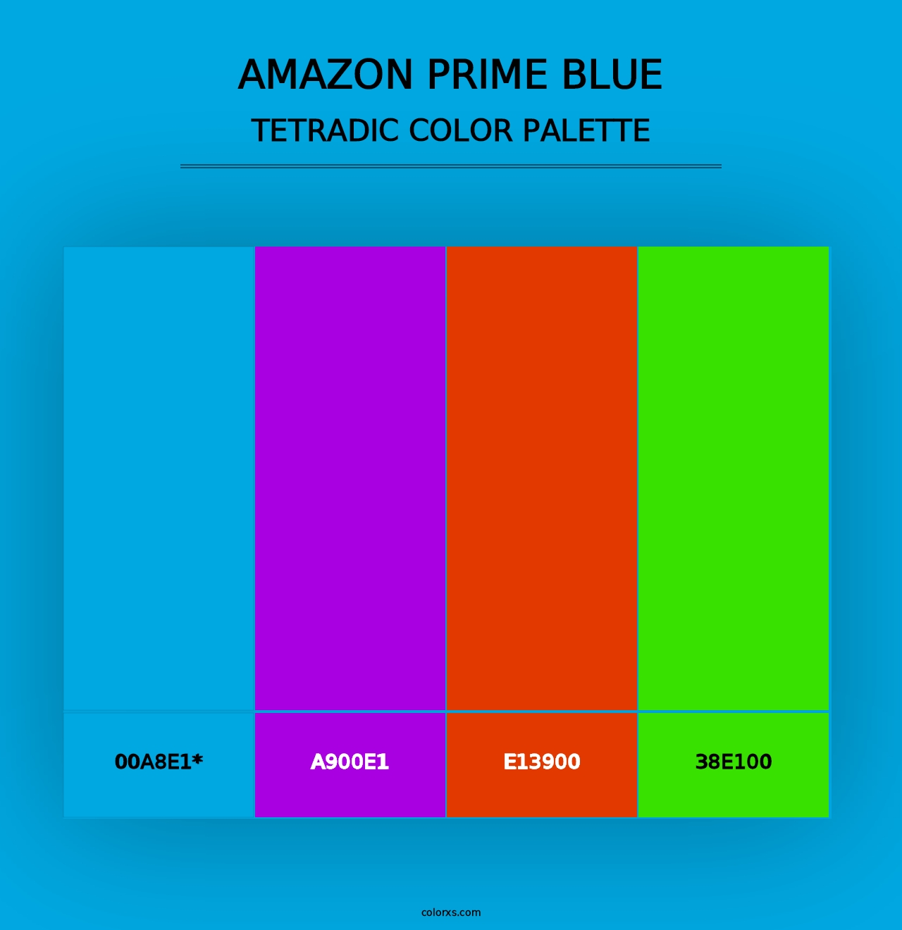 Amazon Prime Blue - Tetradic Color Palette