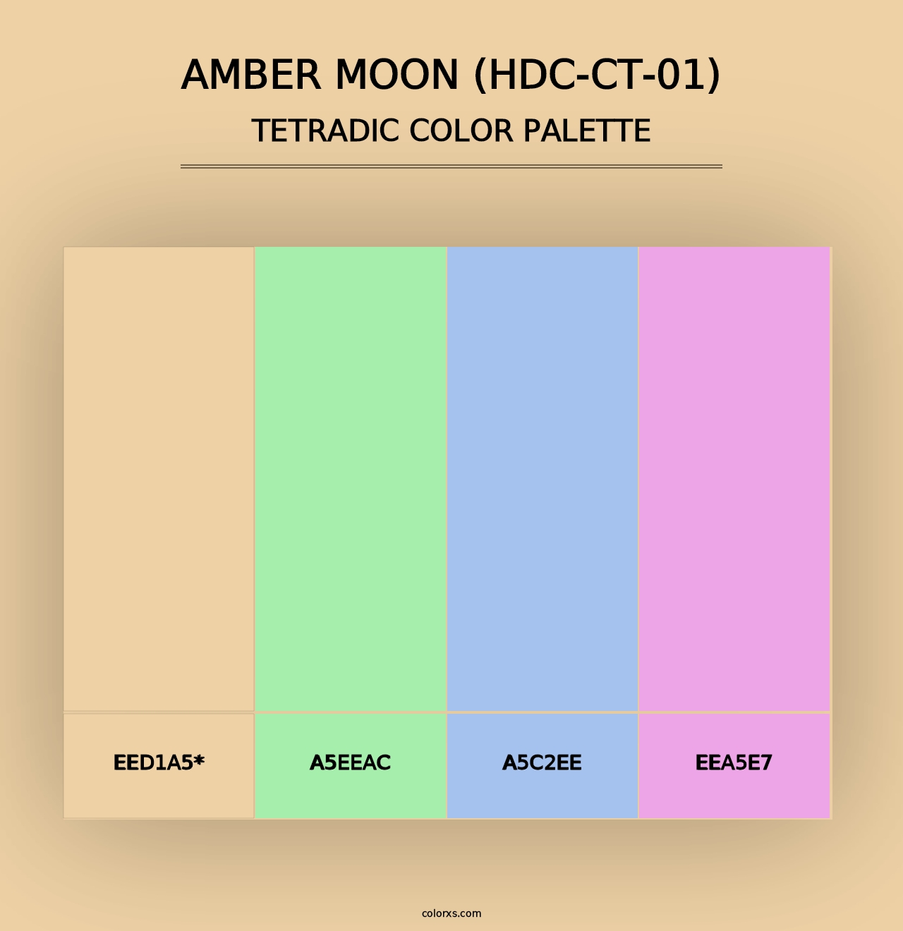 Amber Moon (HDC-CT-01) - Tetradic Color Palette