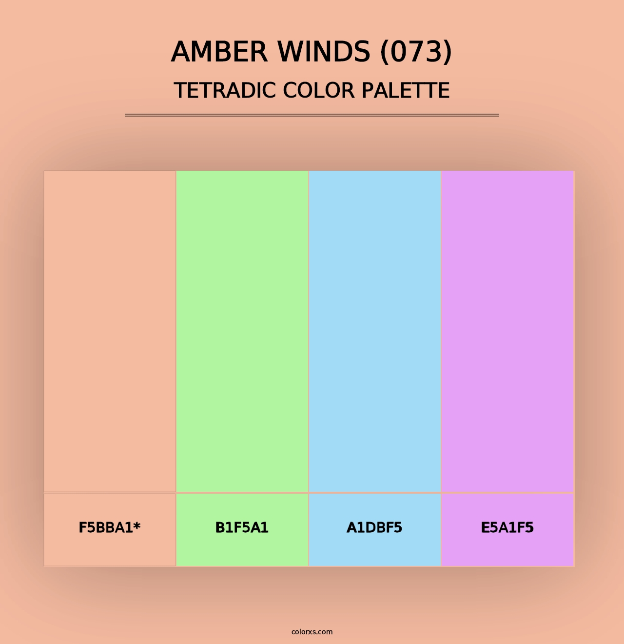 Amber Winds (073) - Tetradic Color Palette