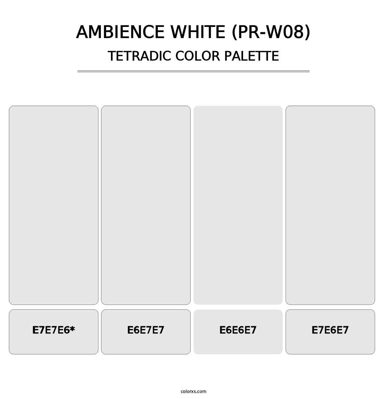 Ambience White (PR-W08) - Tetradic Color Palette