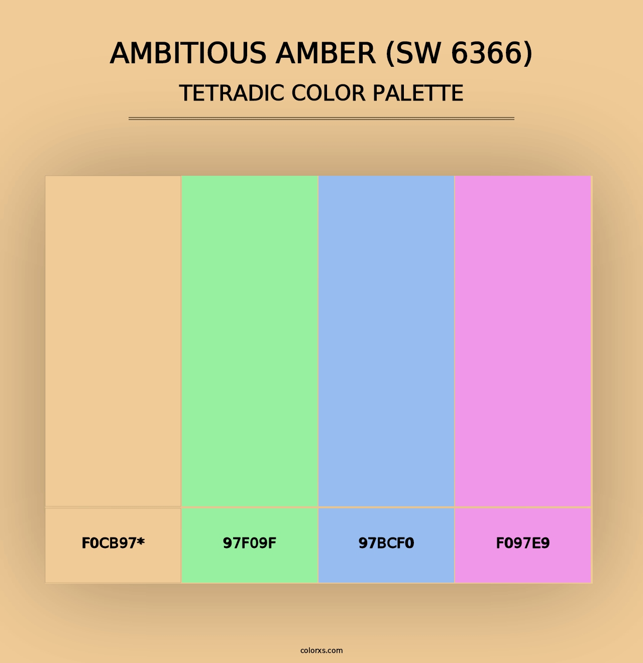 Ambitious Amber (SW 6366) - Tetradic Color Palette