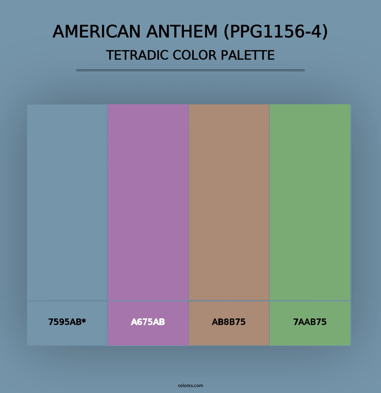 American Anthem (PPG1156-4) - Tetradic Color Palette