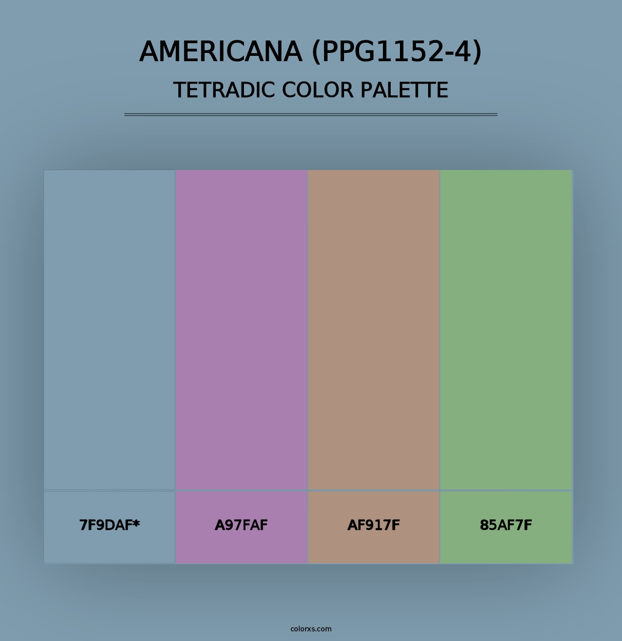 Americana (PPG1152-4) - Tetradic Color Palette