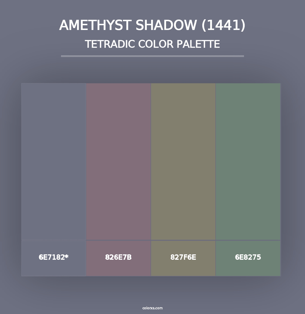 Amethyst Shadow (1441) - Tetradic Color Palette