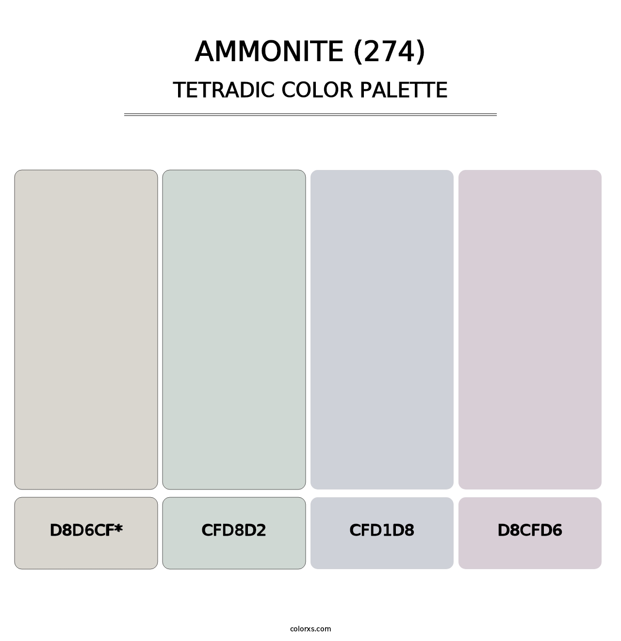 Ammonite (274) - Tetradic Color Palette