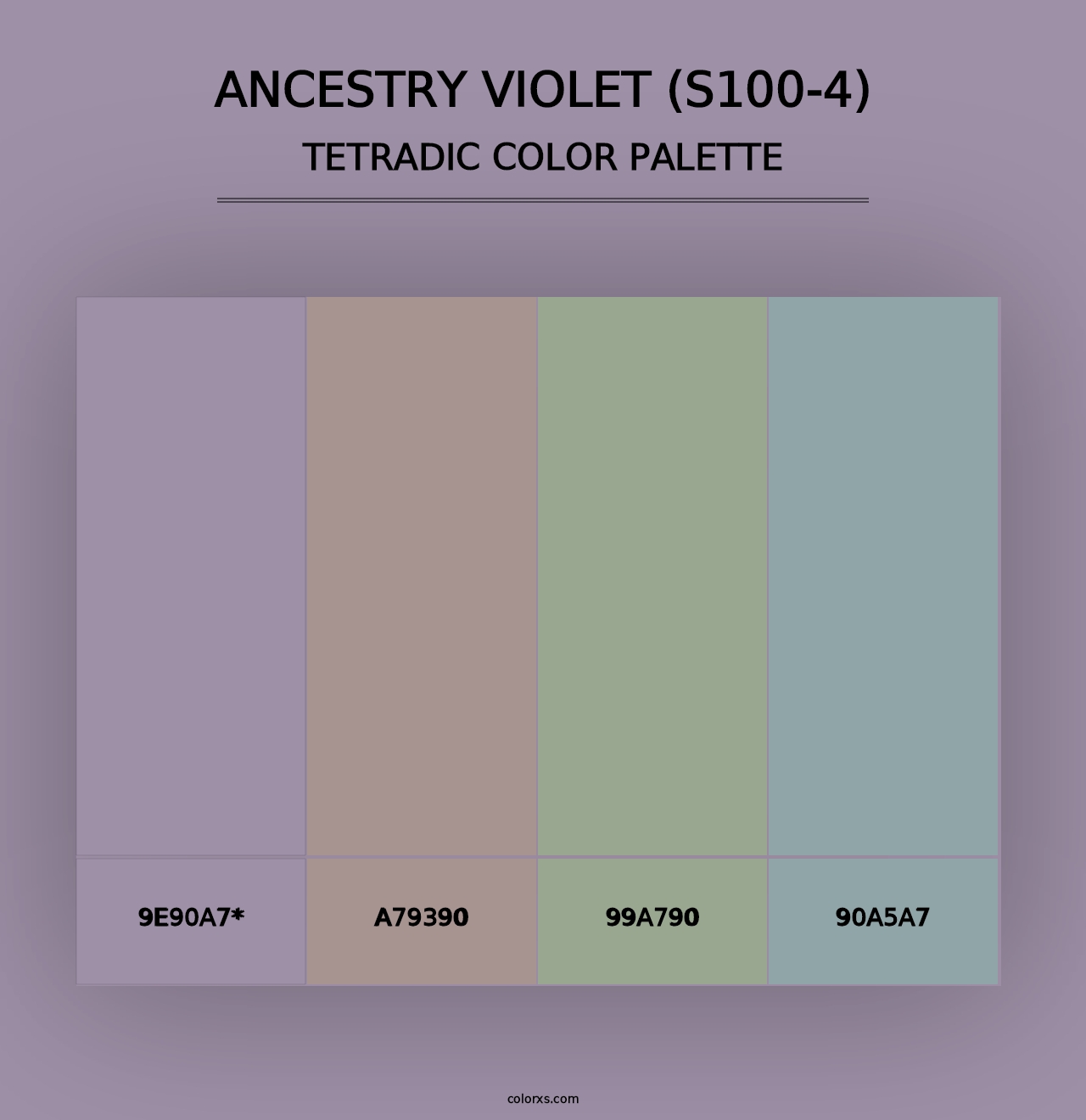 Ancestry Violet (S100-4) - Tetradic Color Palette