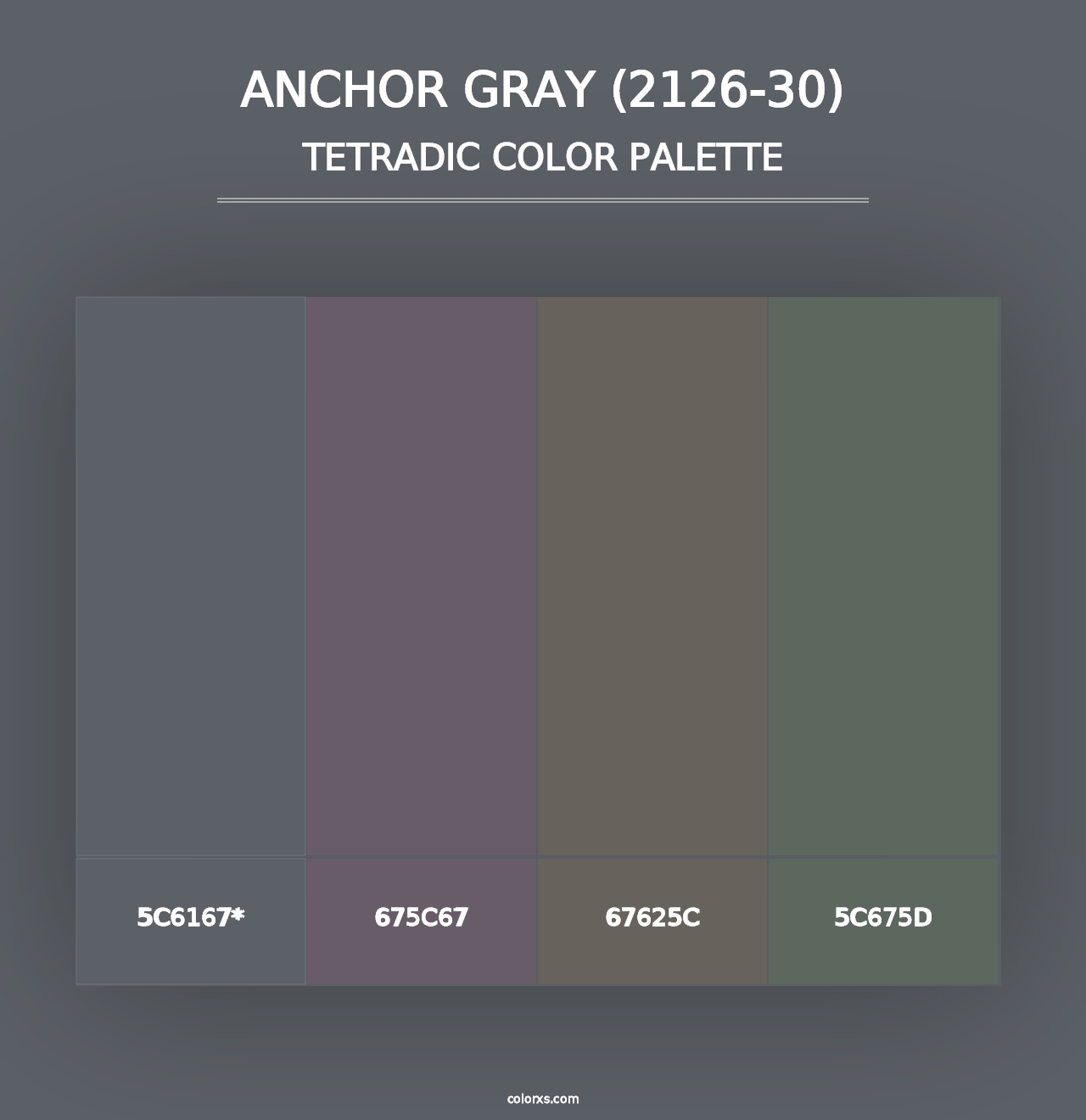 Anchor Gray (2126-30) - Tetradic Color Palette