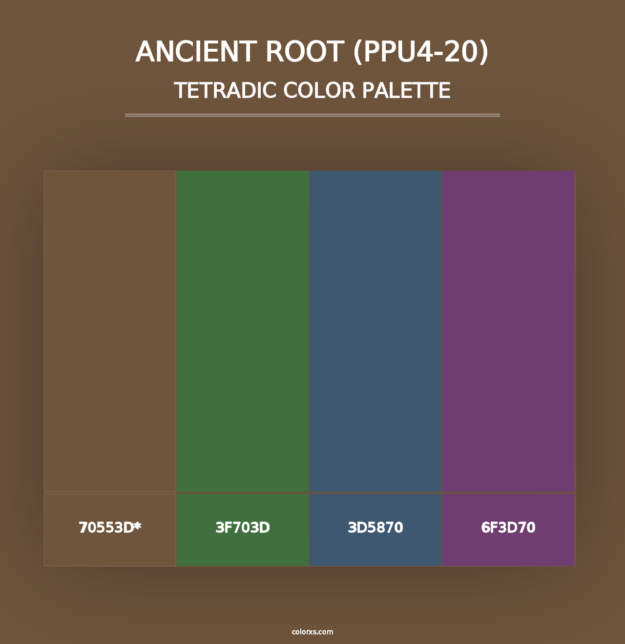 Ancient Root (PPU4-20) - Tetradic Color Palette