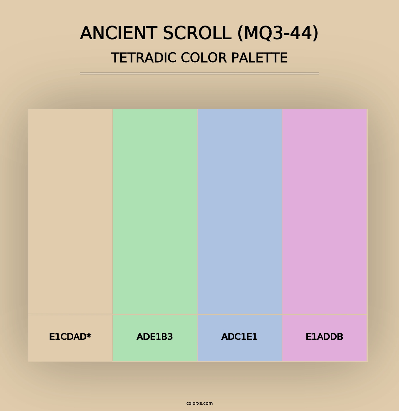 Ancient Scroll (MQ3-44) - Tetradic Color Palette