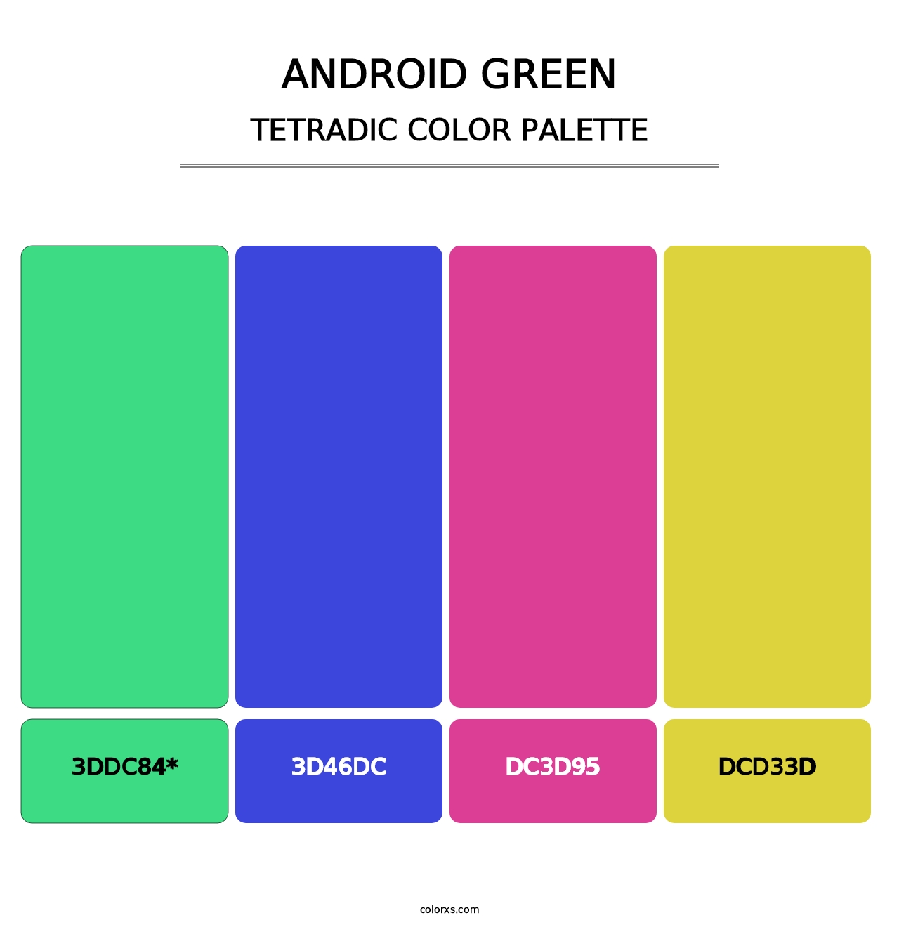 Android Green - Tetradic Color Palette