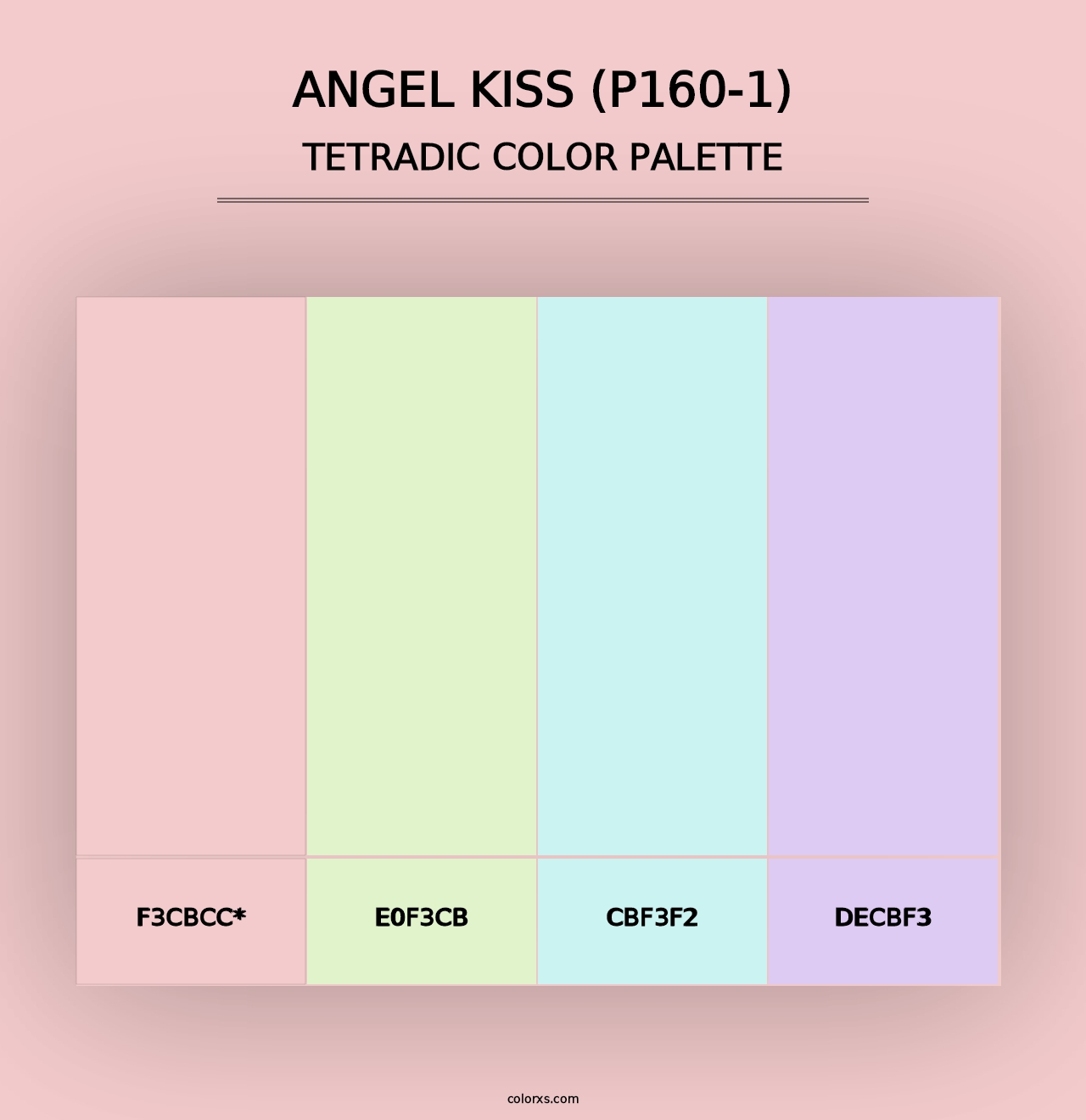 Angel Kiss (P160-1) - Tetradic Color Palette