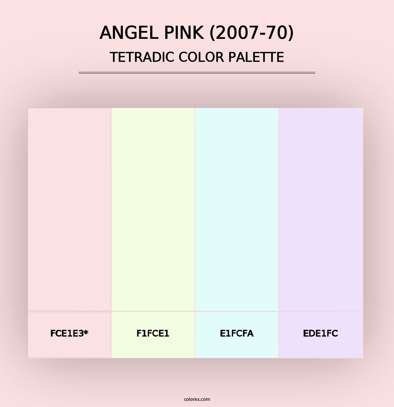 Angel Pink (2007-70) - Tetradic Color Palette