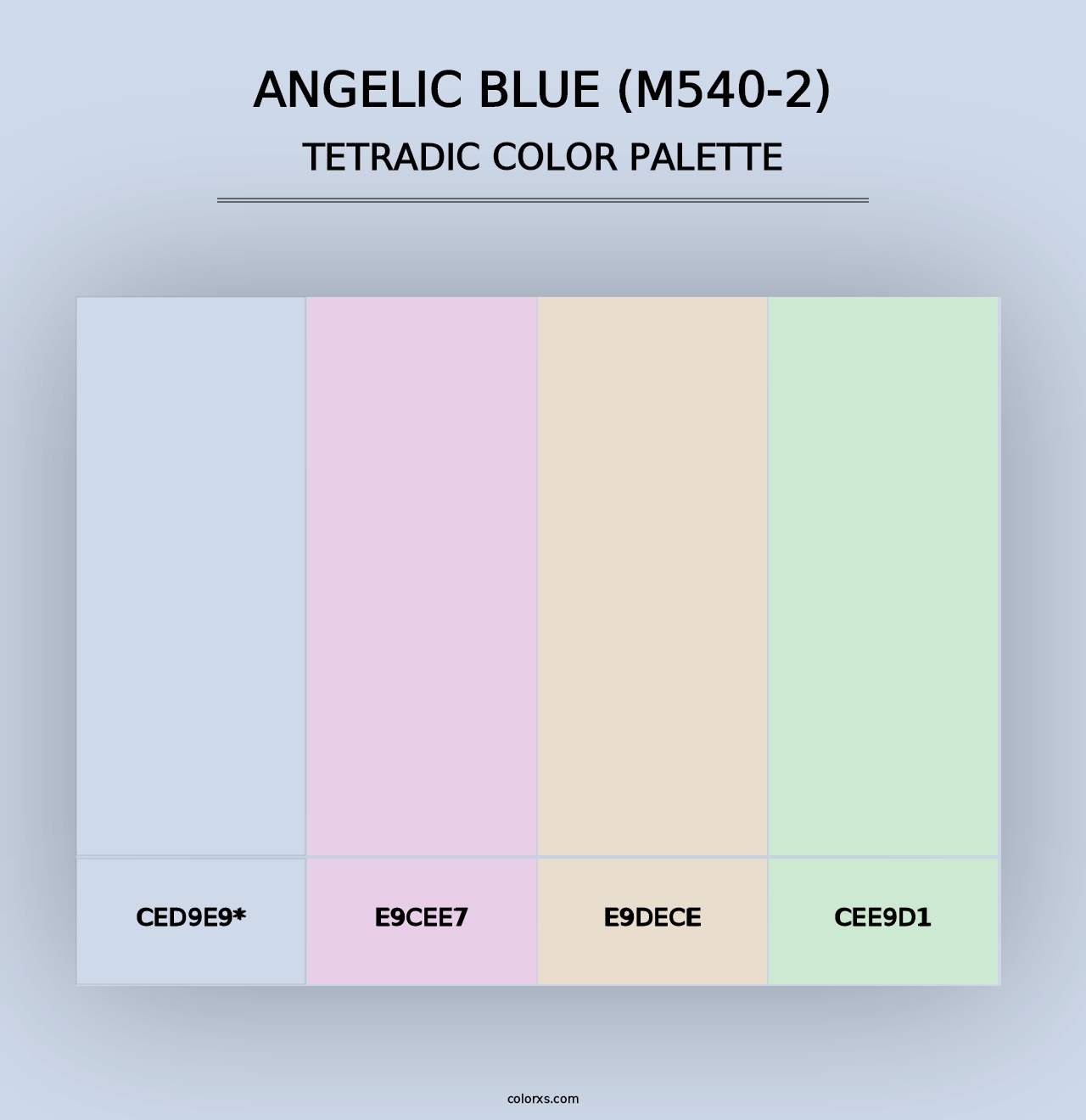 Angelic Blue (M540-2) - Tetradic Color Palette