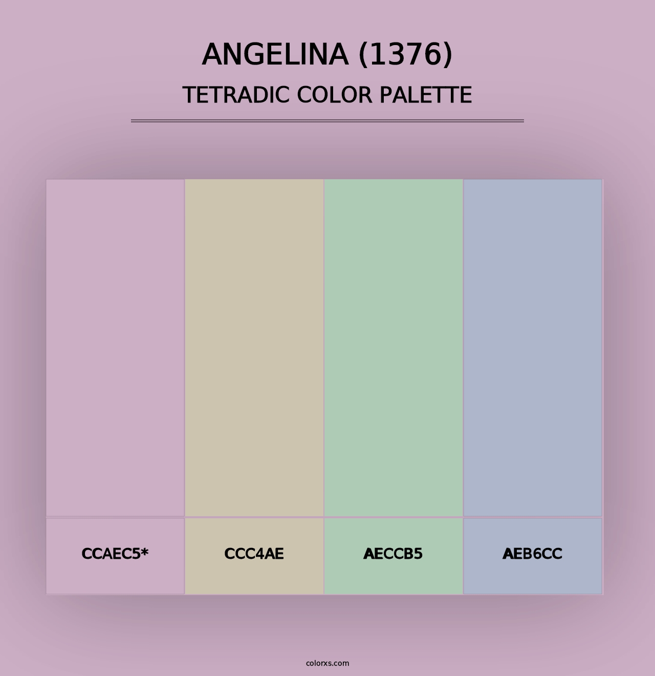 Angelina (1376) - Tetradic Color Palette