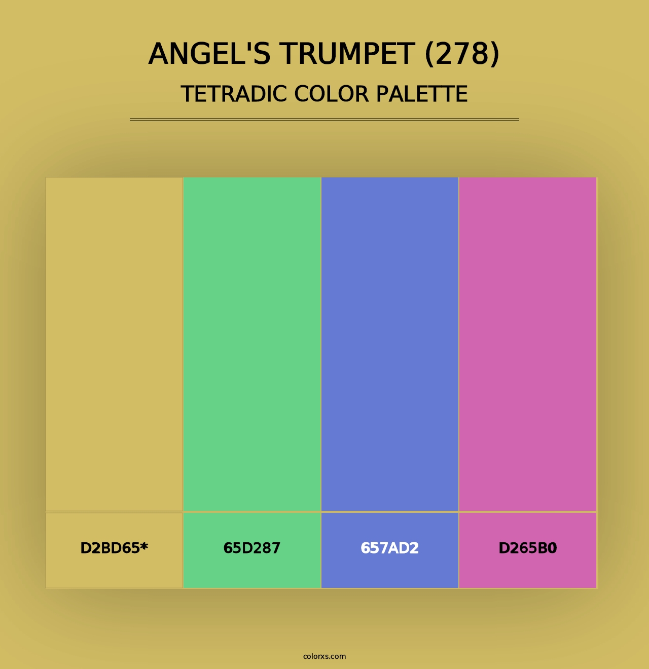 Angel's Trumpet (278) - Tetradic Color Palette