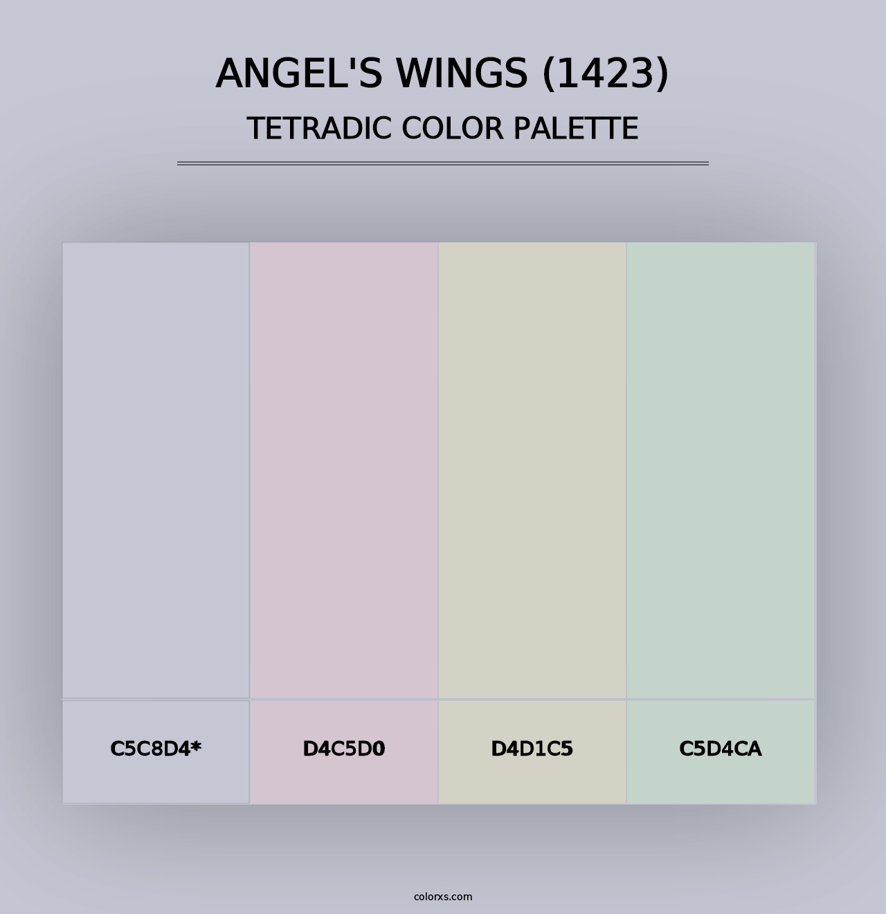 Angel's Wings (1423) - Tetradic Color Palette