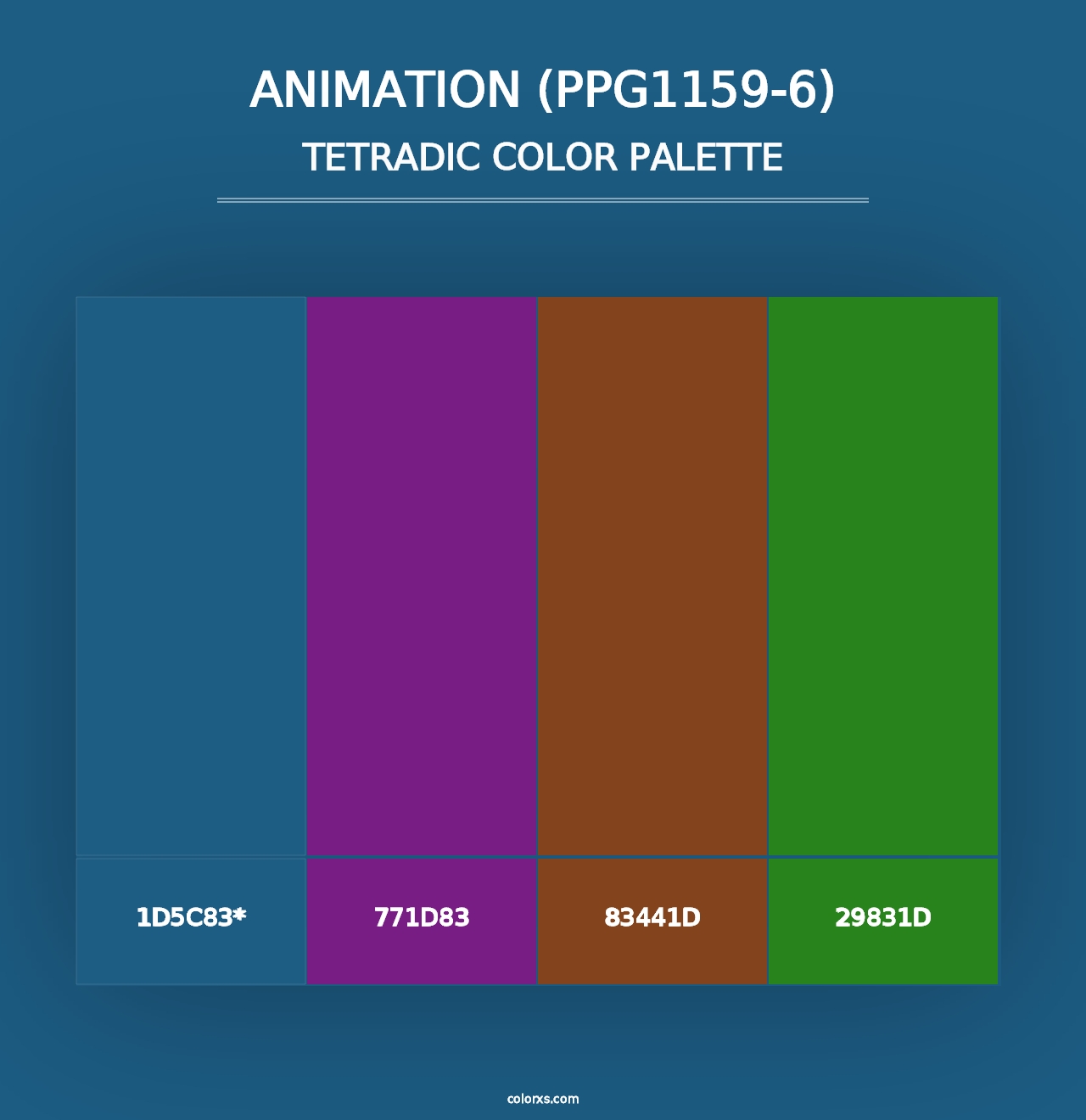 Animation (PPG1159-6) - Tetradic Color Palette