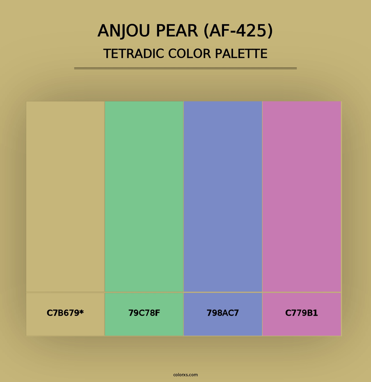 Anjou Pear (AF-425) - Tetradic Color Palette