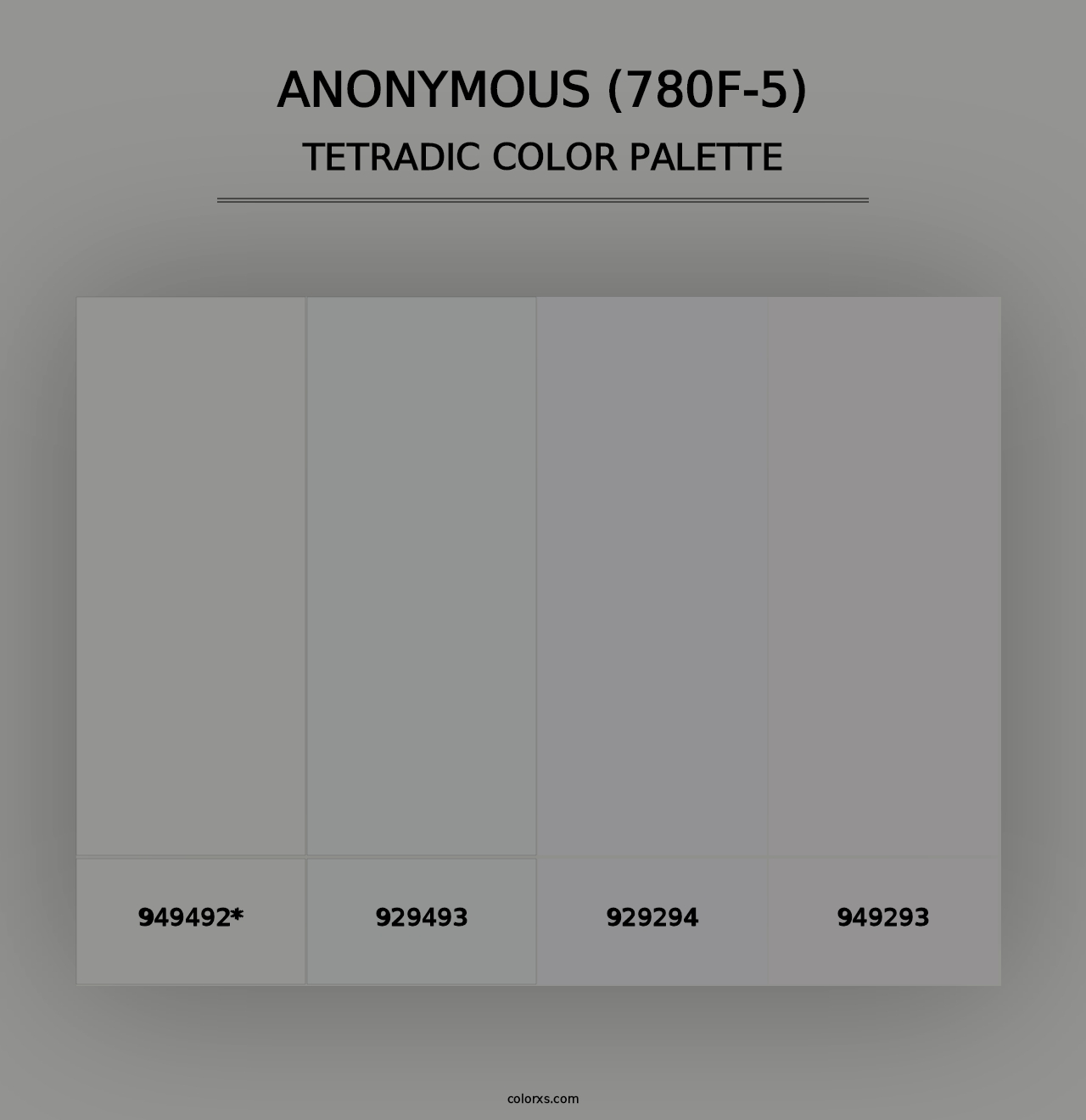 Anonymous (780F-5) - Tetradic Color Palette