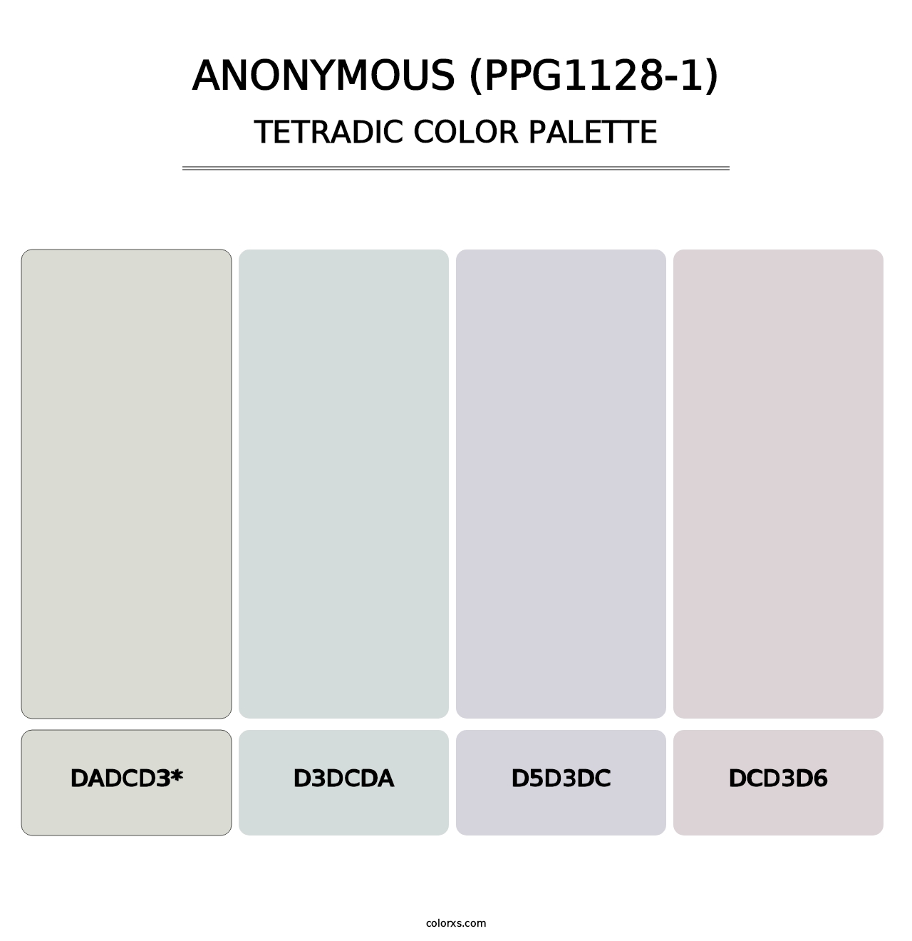 Anonymous (PPG1128-1) - Tetradic Color Palette