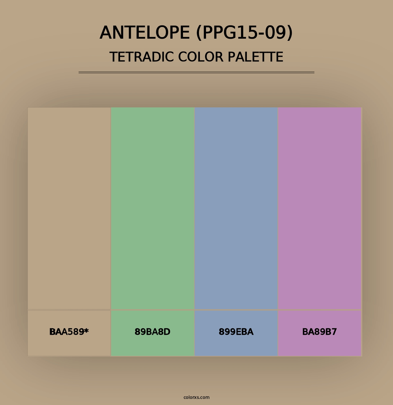 Antelope (PPG15-09) - Tetradic Color Palette