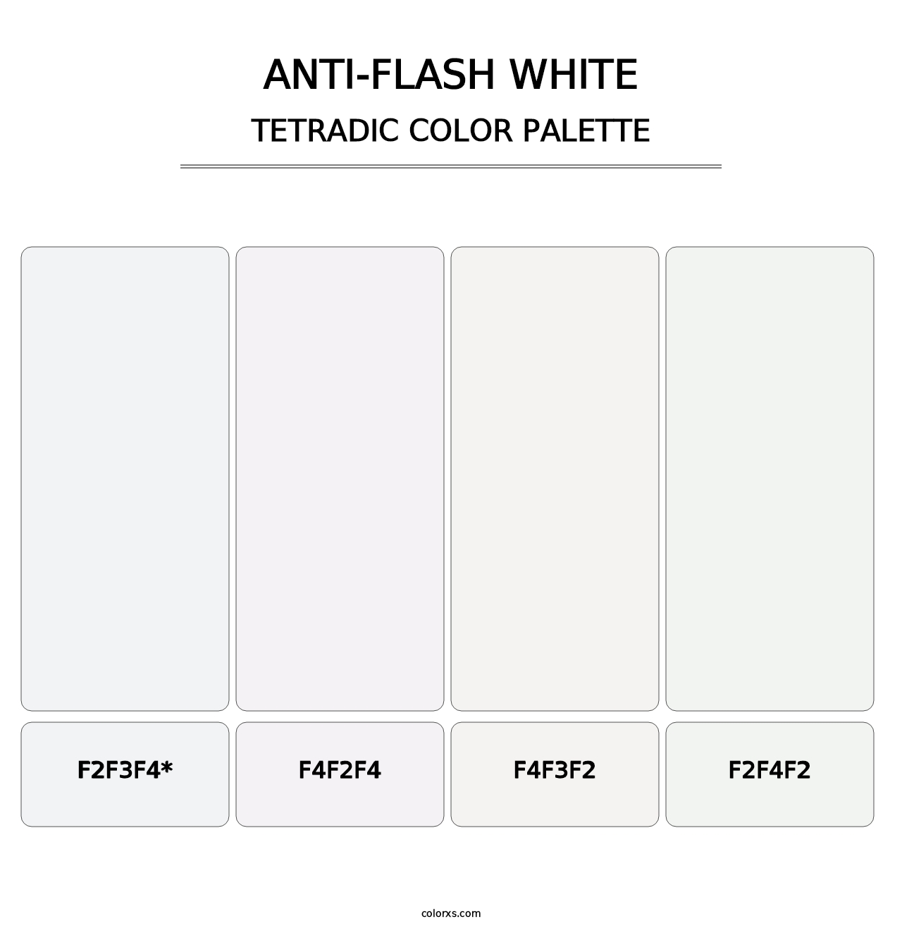 Anti-flash white - Tetradic Color Palette