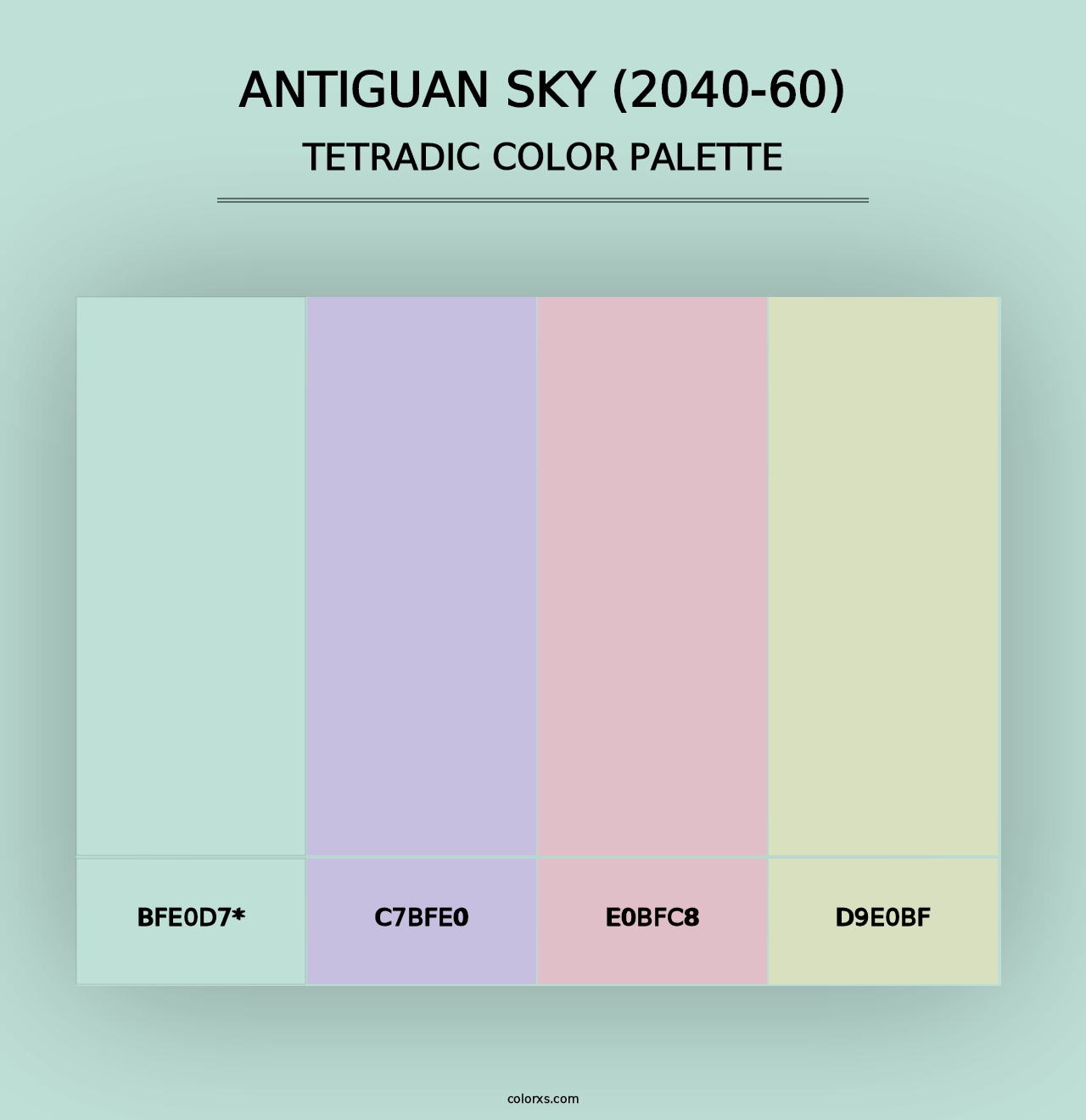 Antiguan Sky (2040-60) - Tetradic Color Palette