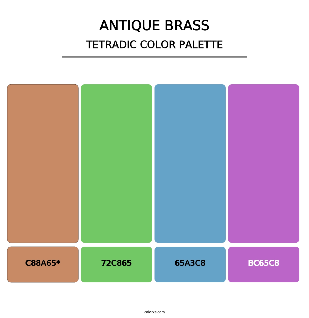 Antique Brass - Tetradic Color Palette