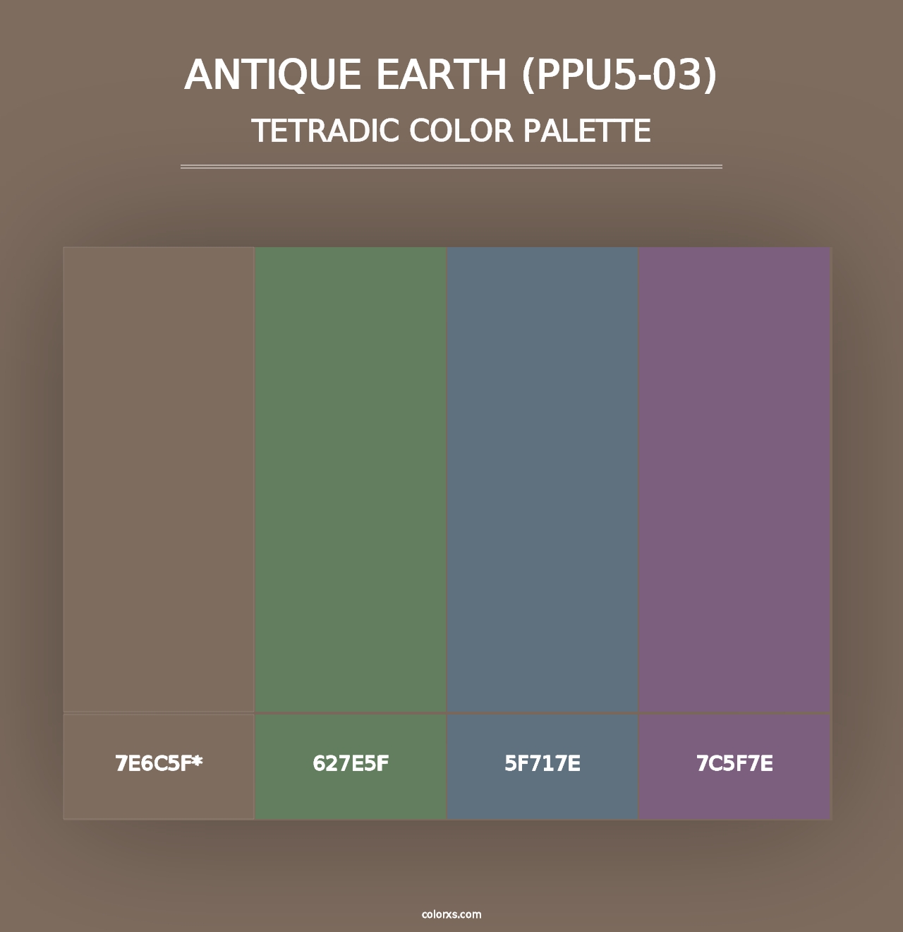 Antique Earth (PPU5-03) - Tetradic Color Palette