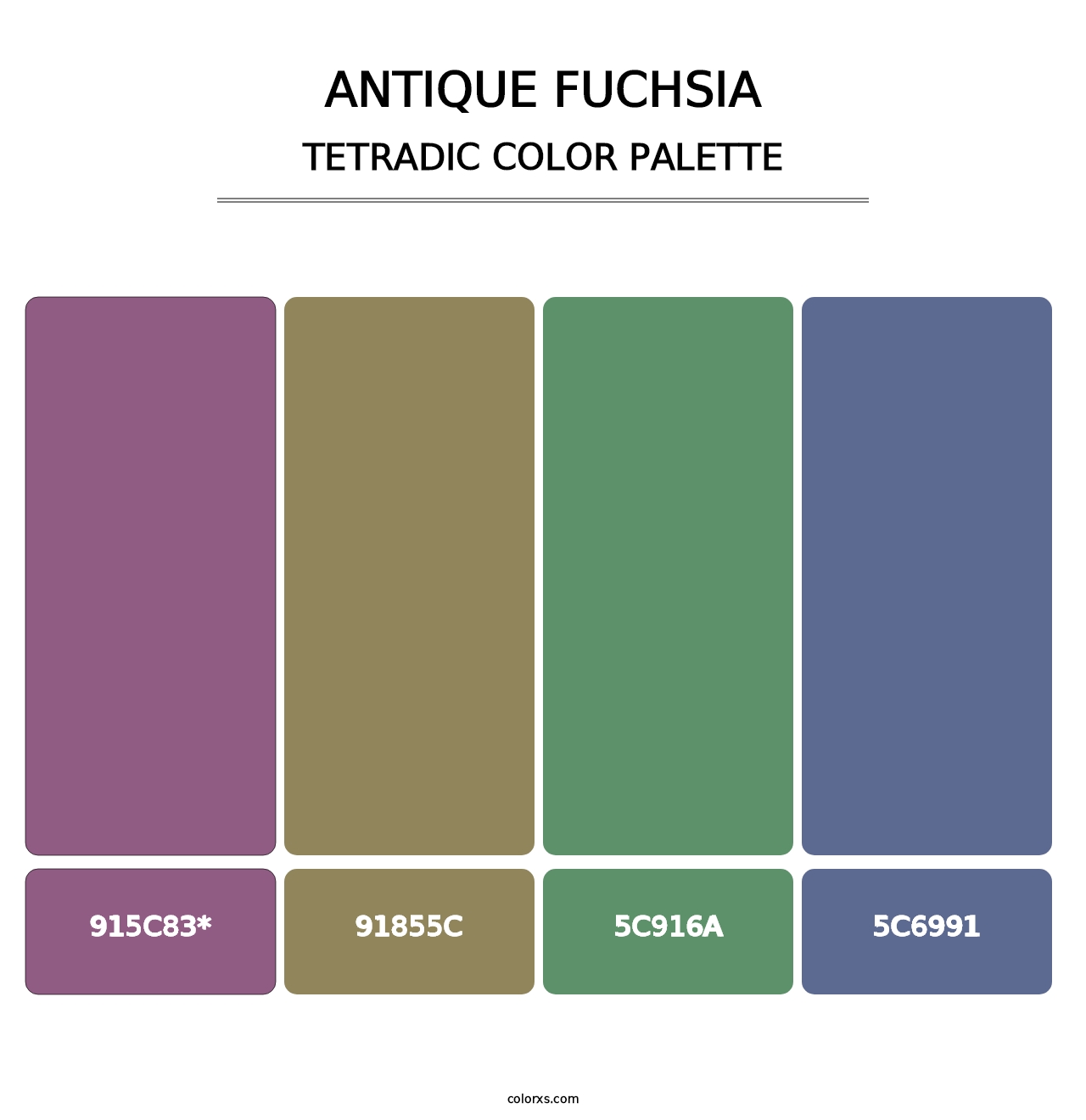 Antique Fuchsia - Tetradic Color Palette